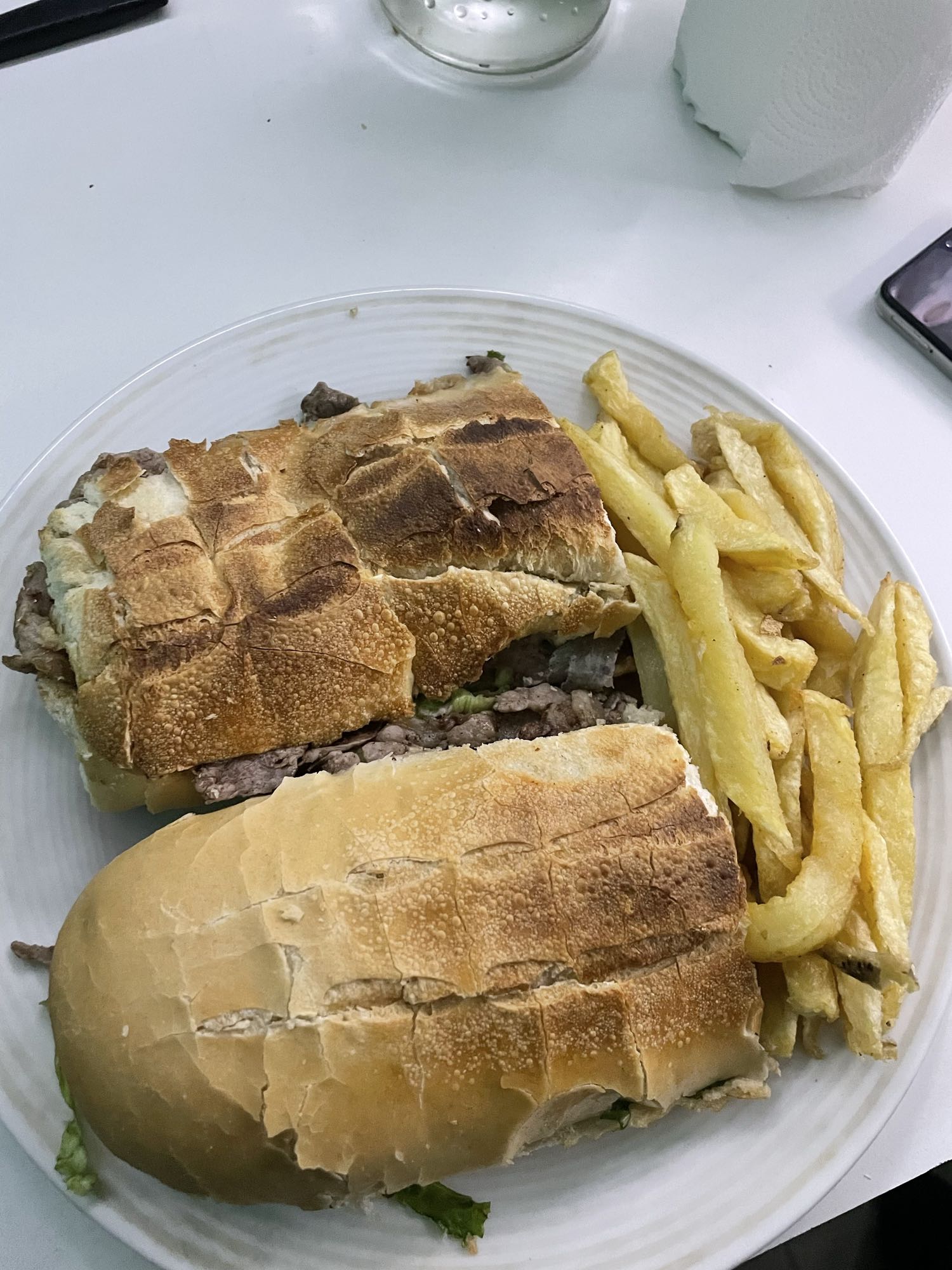 Sándwich con papas