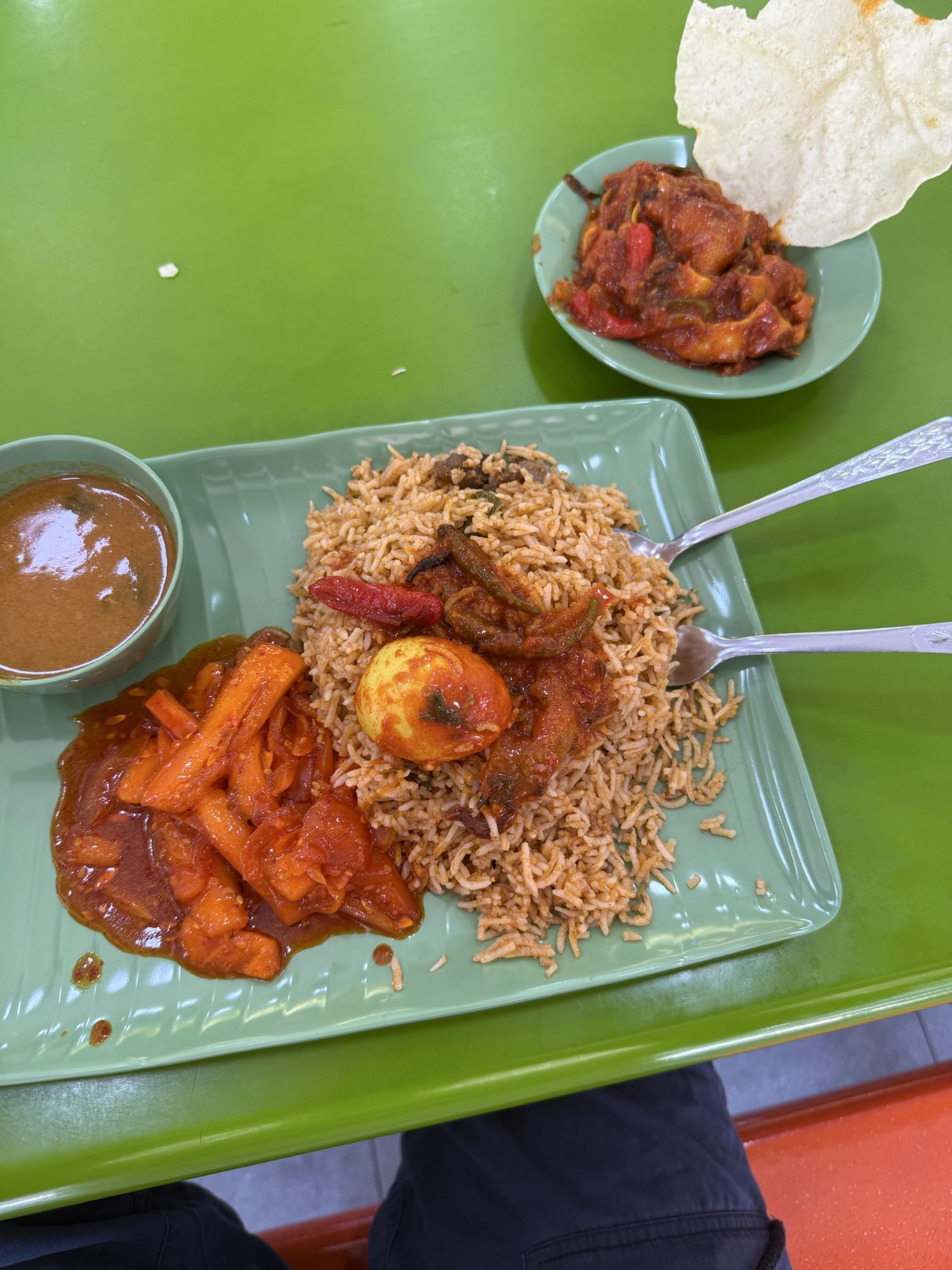 barayina with egg and mutton tripe