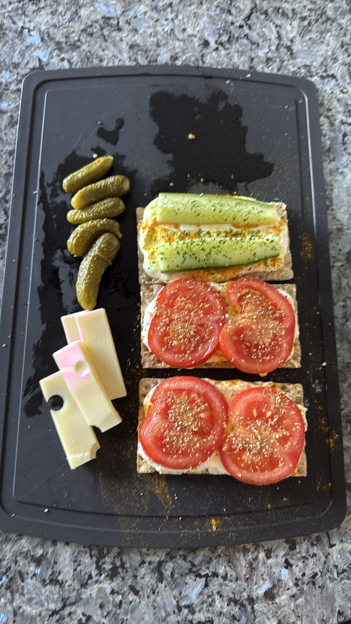 Crackers con verduras