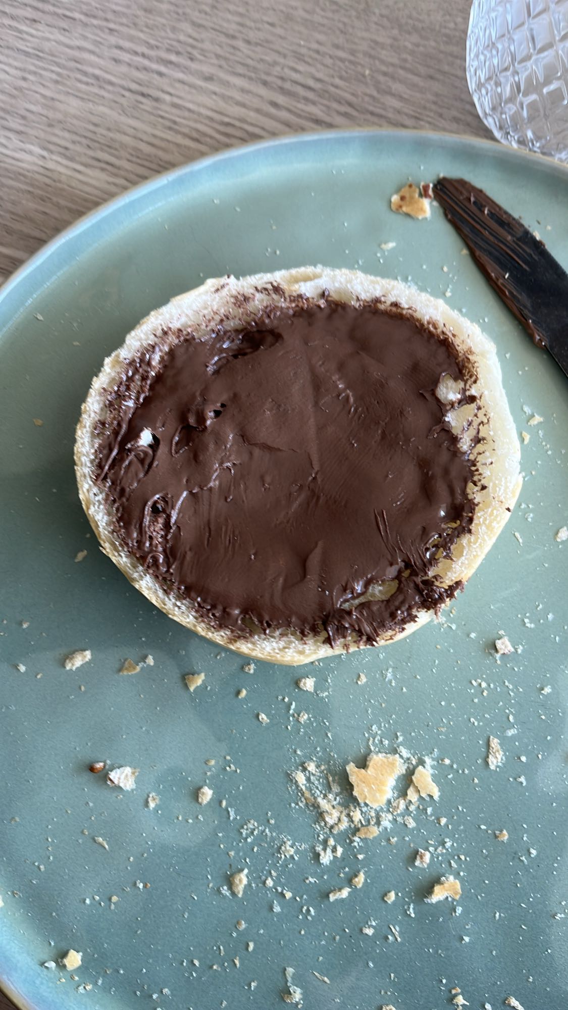 Broodje met chocopasta