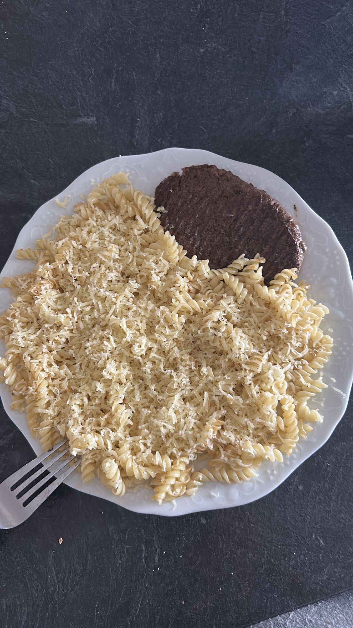 Pâtes steak fromage