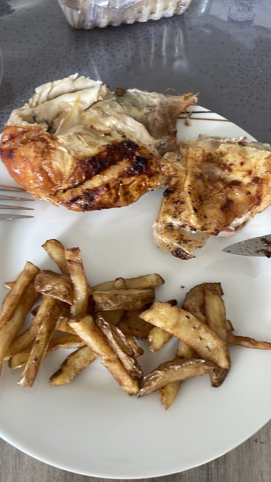 Poulet et frites