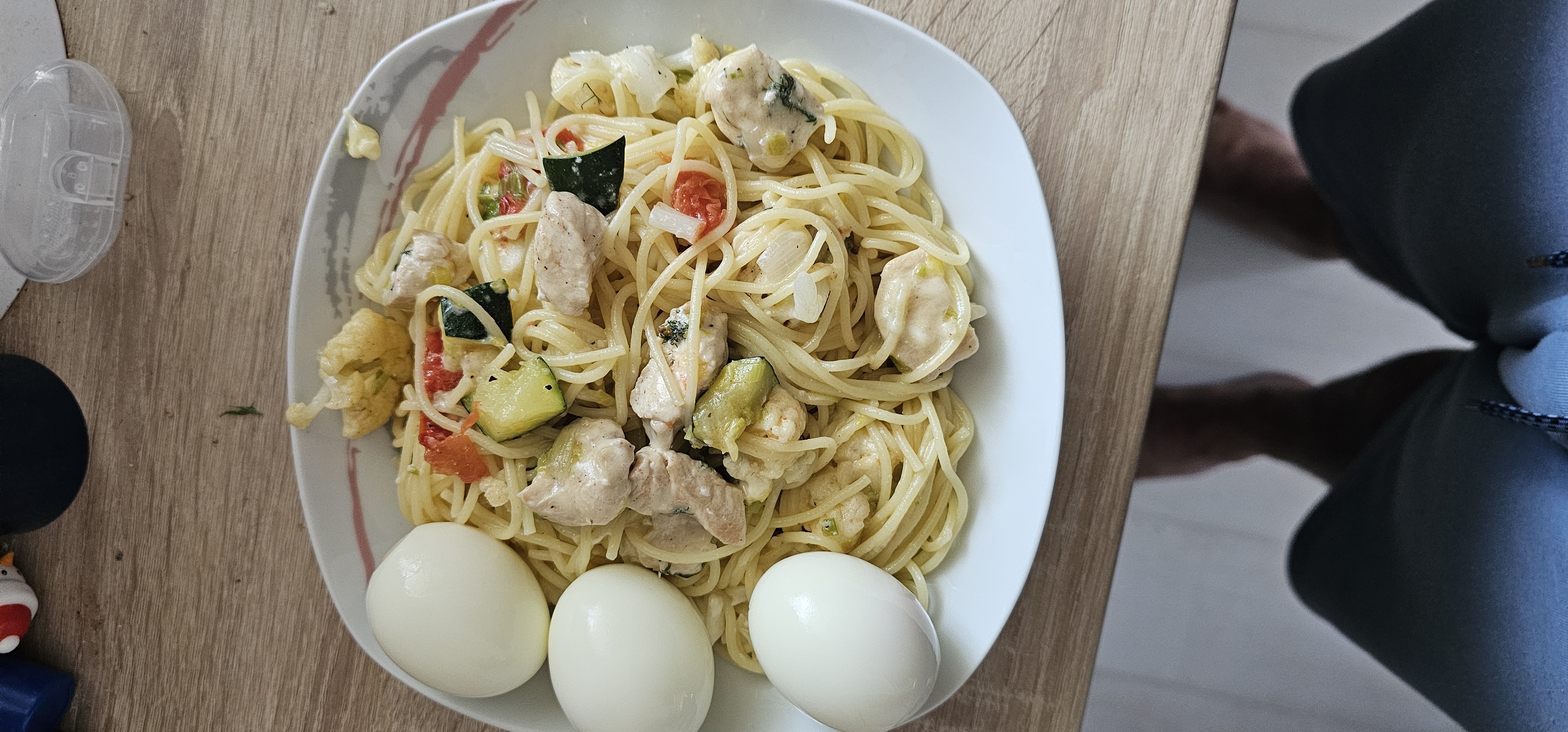 Chicken Pasta with Eggs