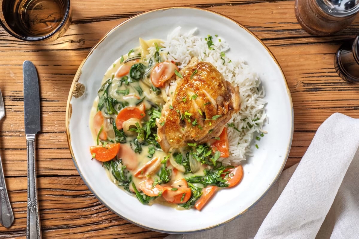 Poulet sauce crémeuse