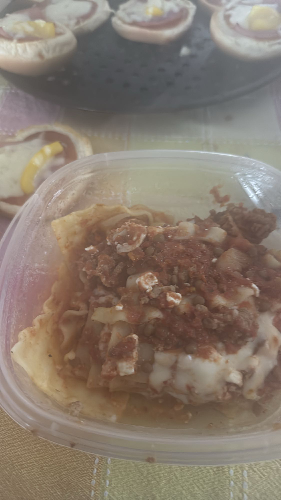 Lasagne et mini pizzas