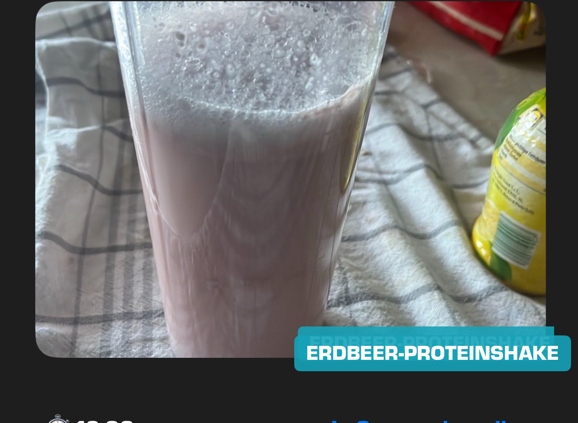Erdbeer-Proteinshake