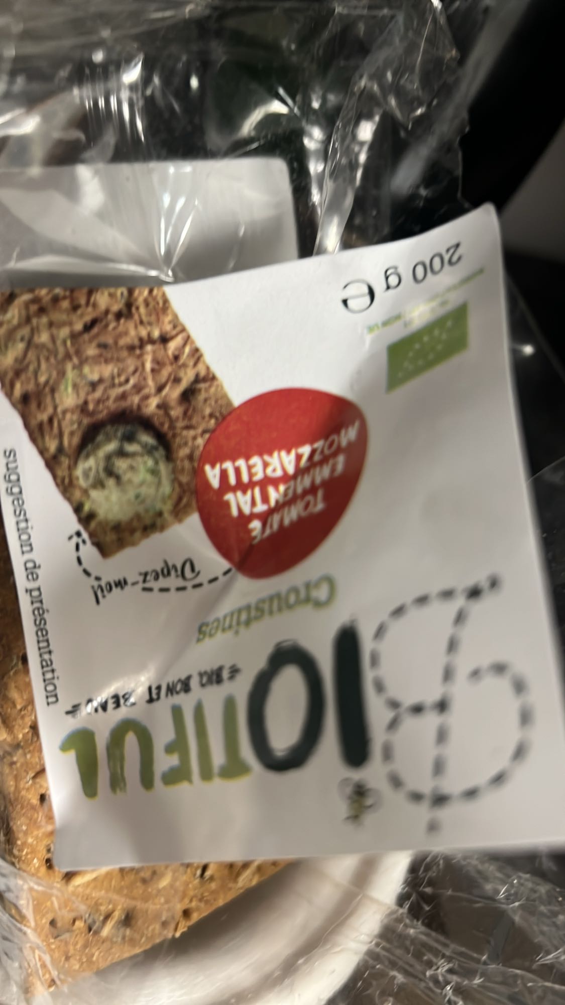 Craquelins tomate mozzarella