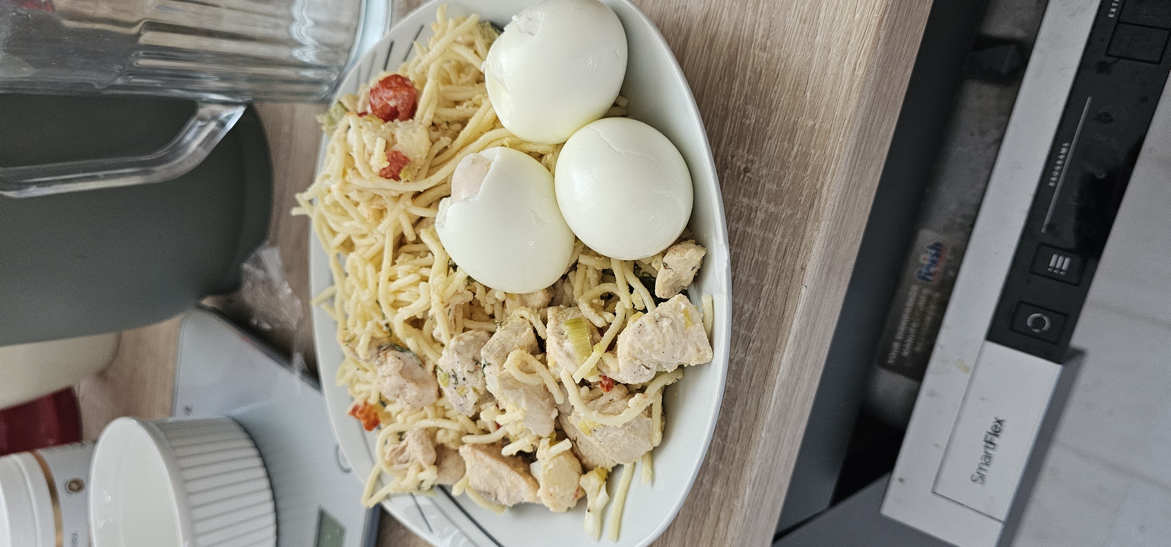 Chicken Pasta with Eggs