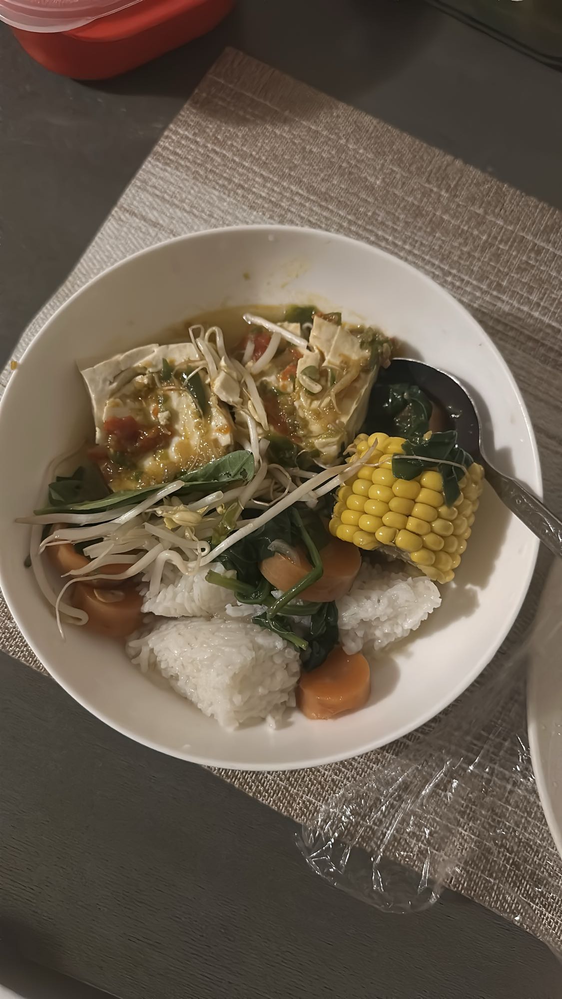 Tofu Veggie Rice Bowl
