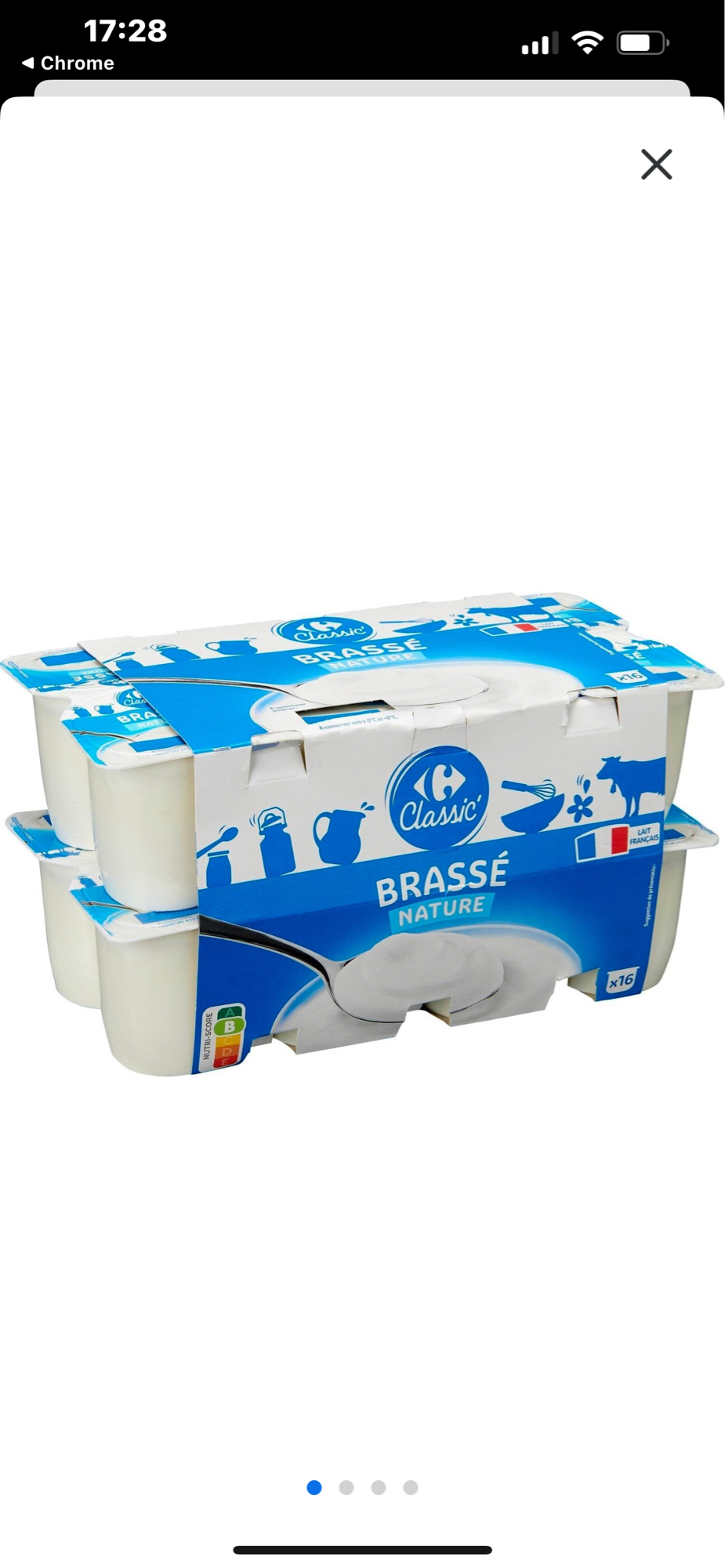 Yaourt nature brassé