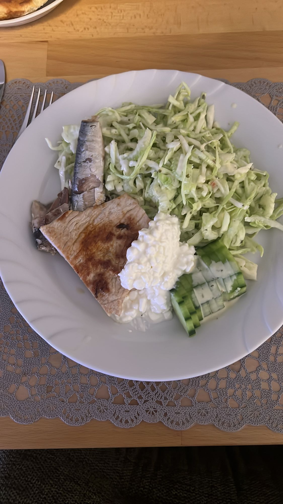 Kalkun og kål tallerken