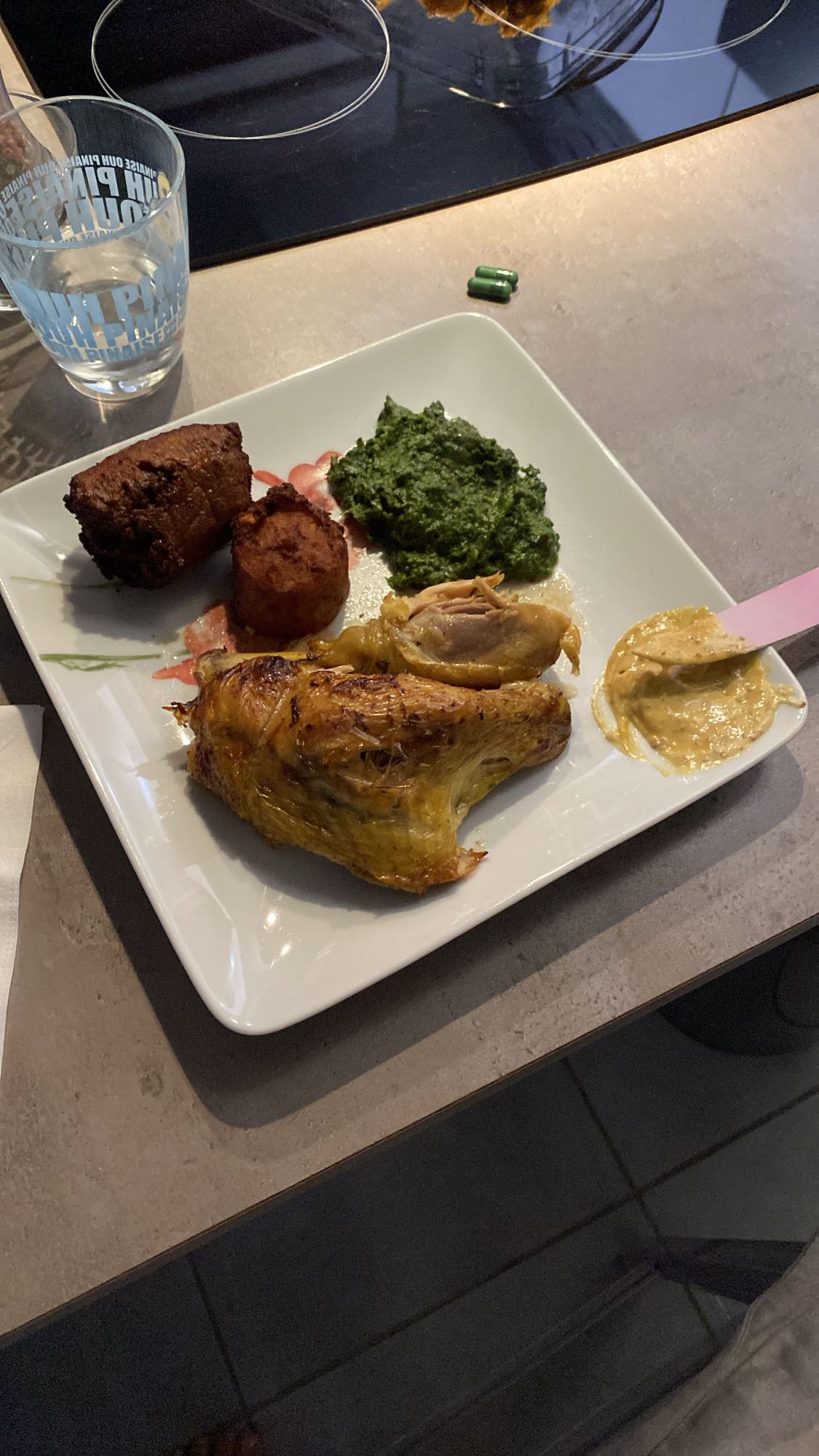 Poulet et accompagnements