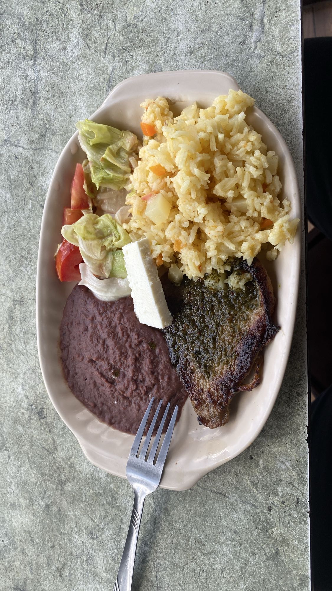 Plato típico con arroz