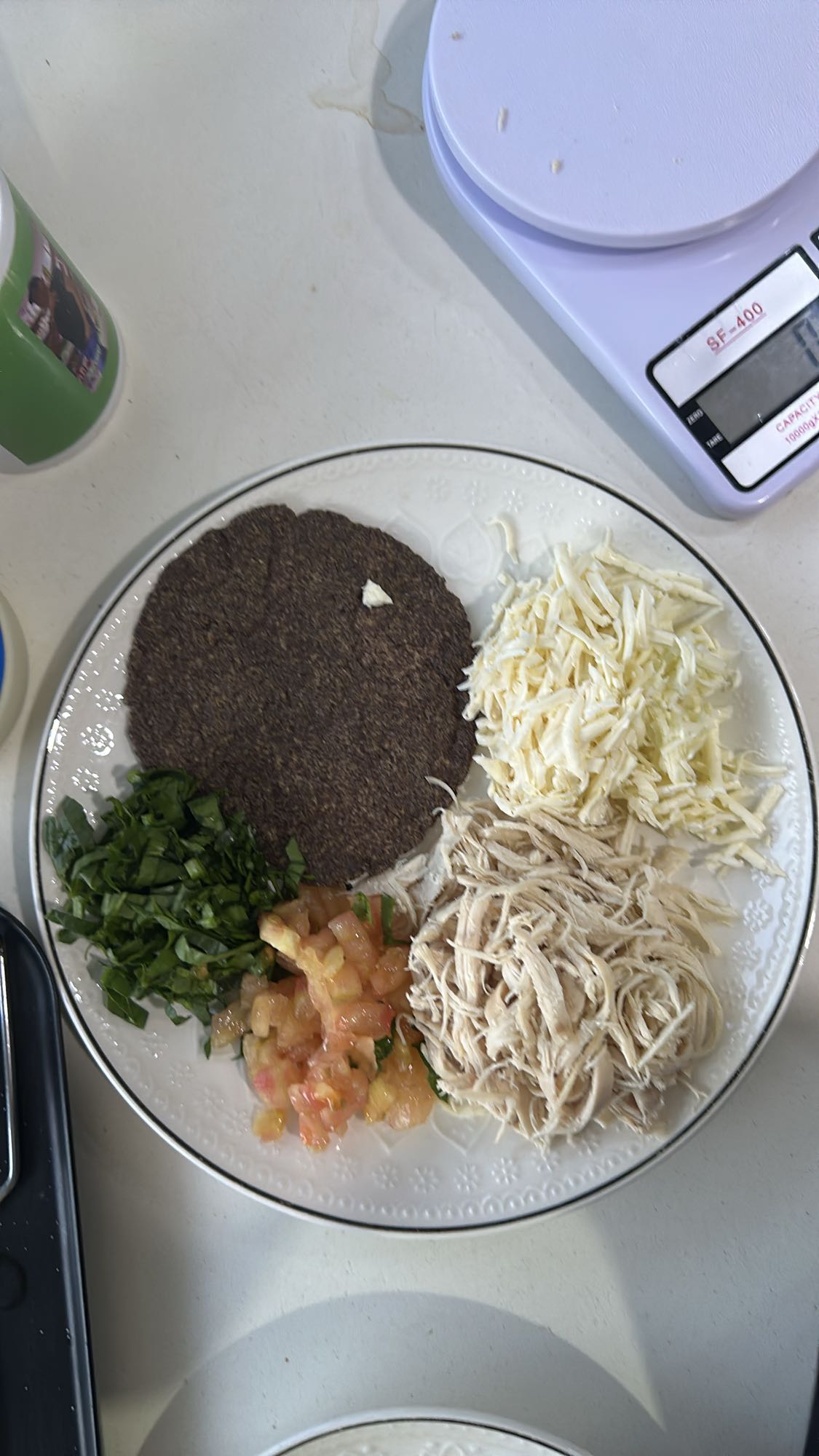 Taco de pollo y queso