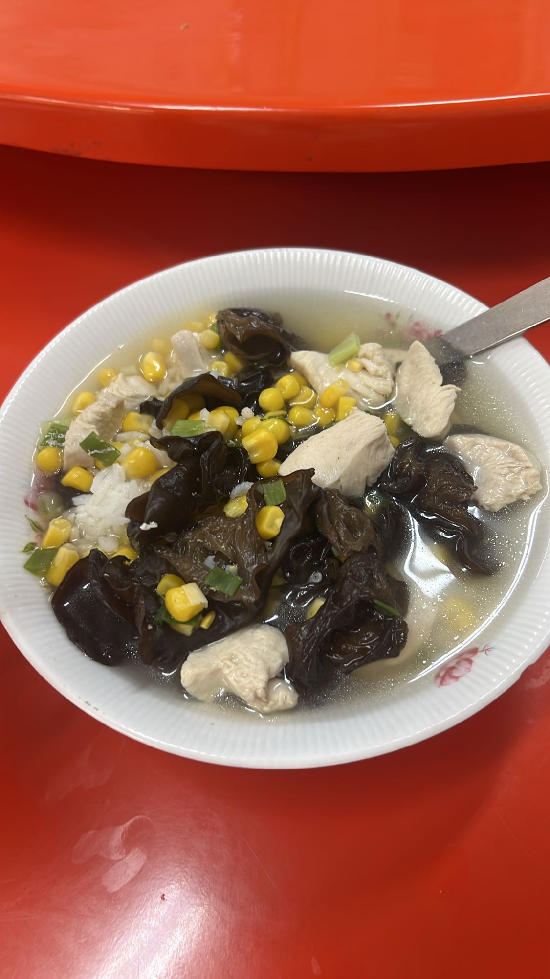 Sup ayam jagung jamur