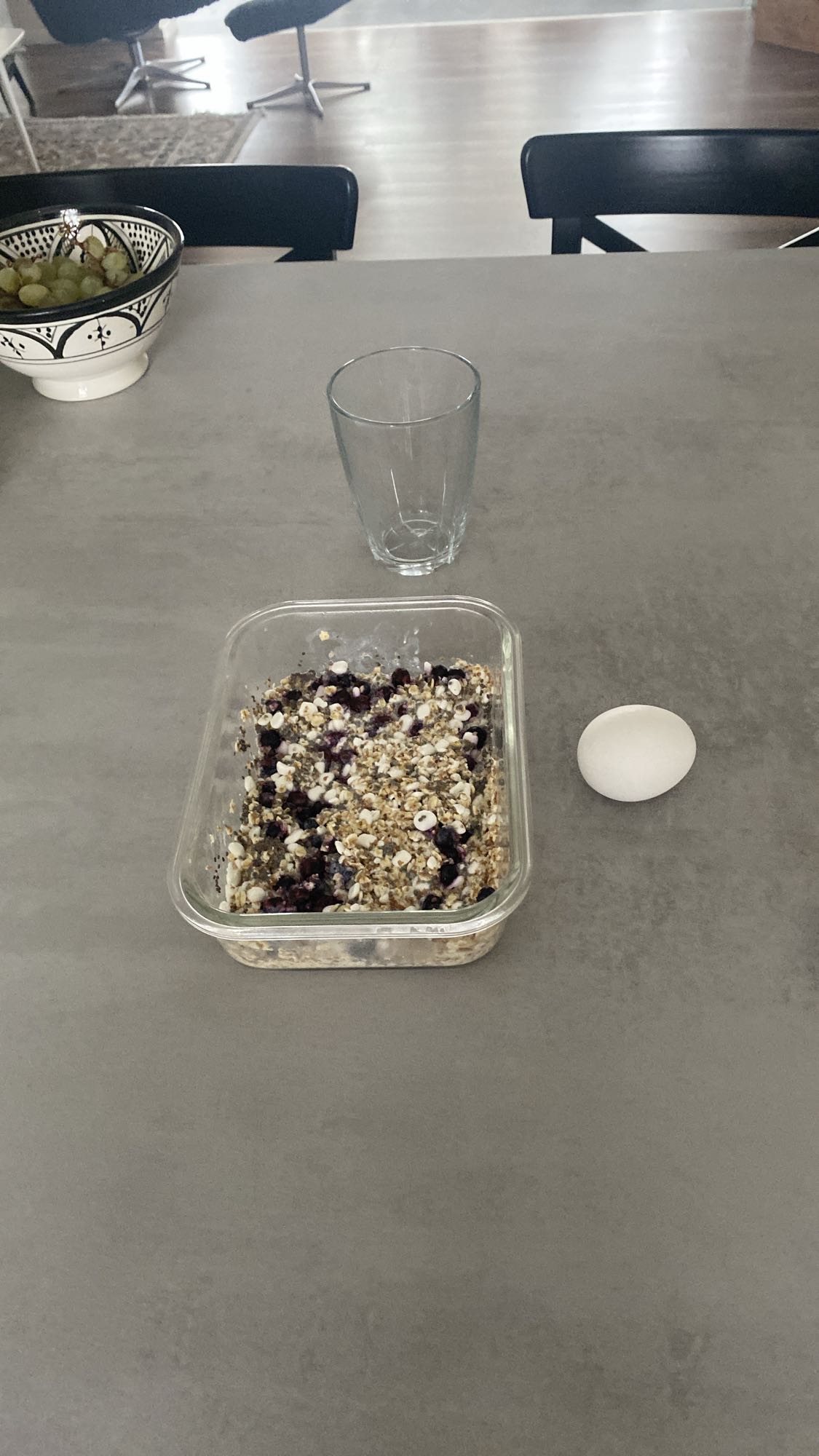 Havregryn med blåbär