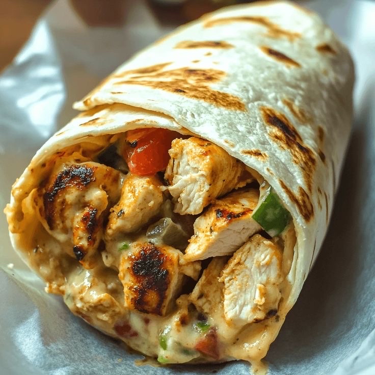 Wrap z kurczakiem i pomidorem, kapusta czerwona