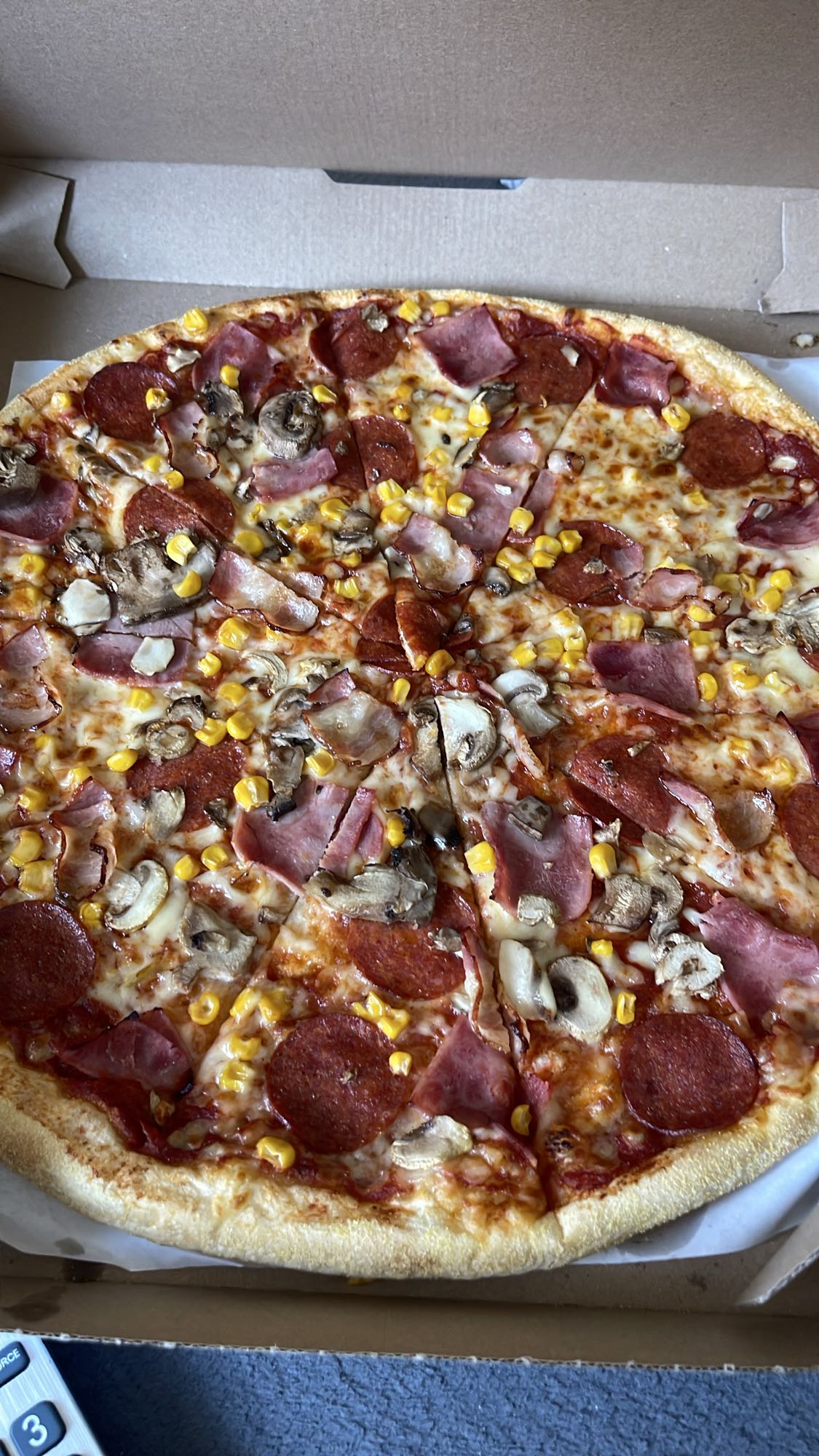 Pizza z mięsem i warzywami