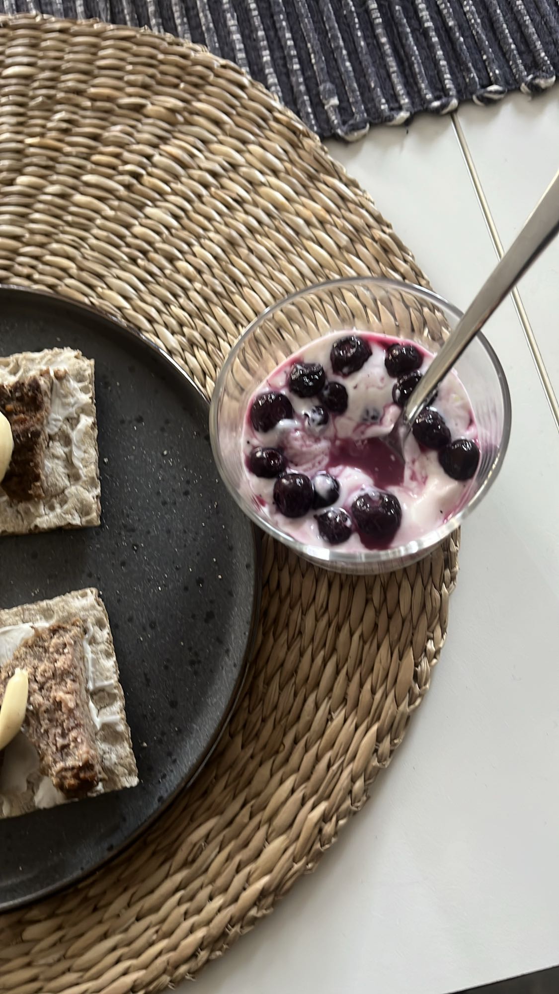 Knäckebröd och yoghurt