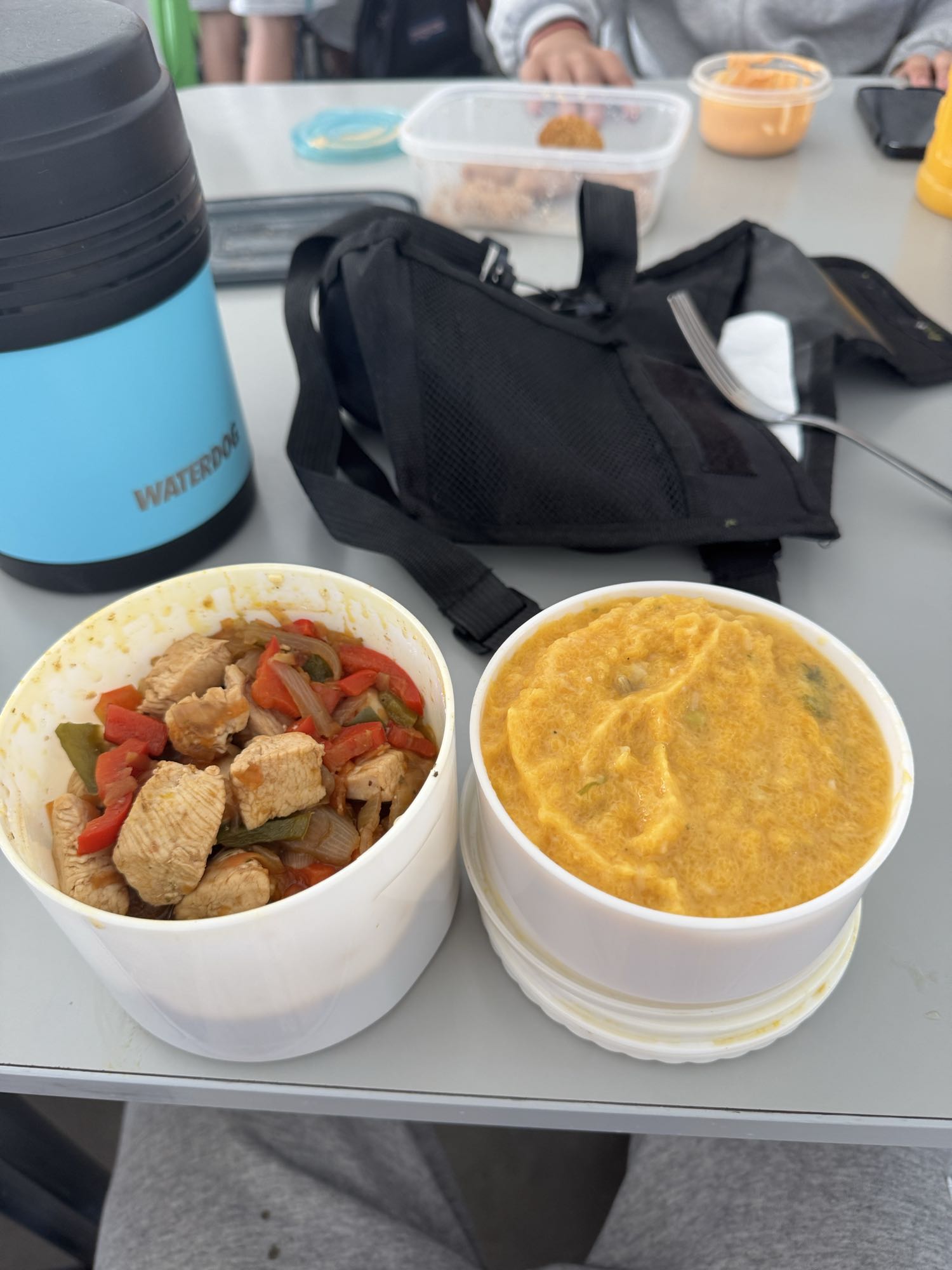 Pollo con puré de calabaza