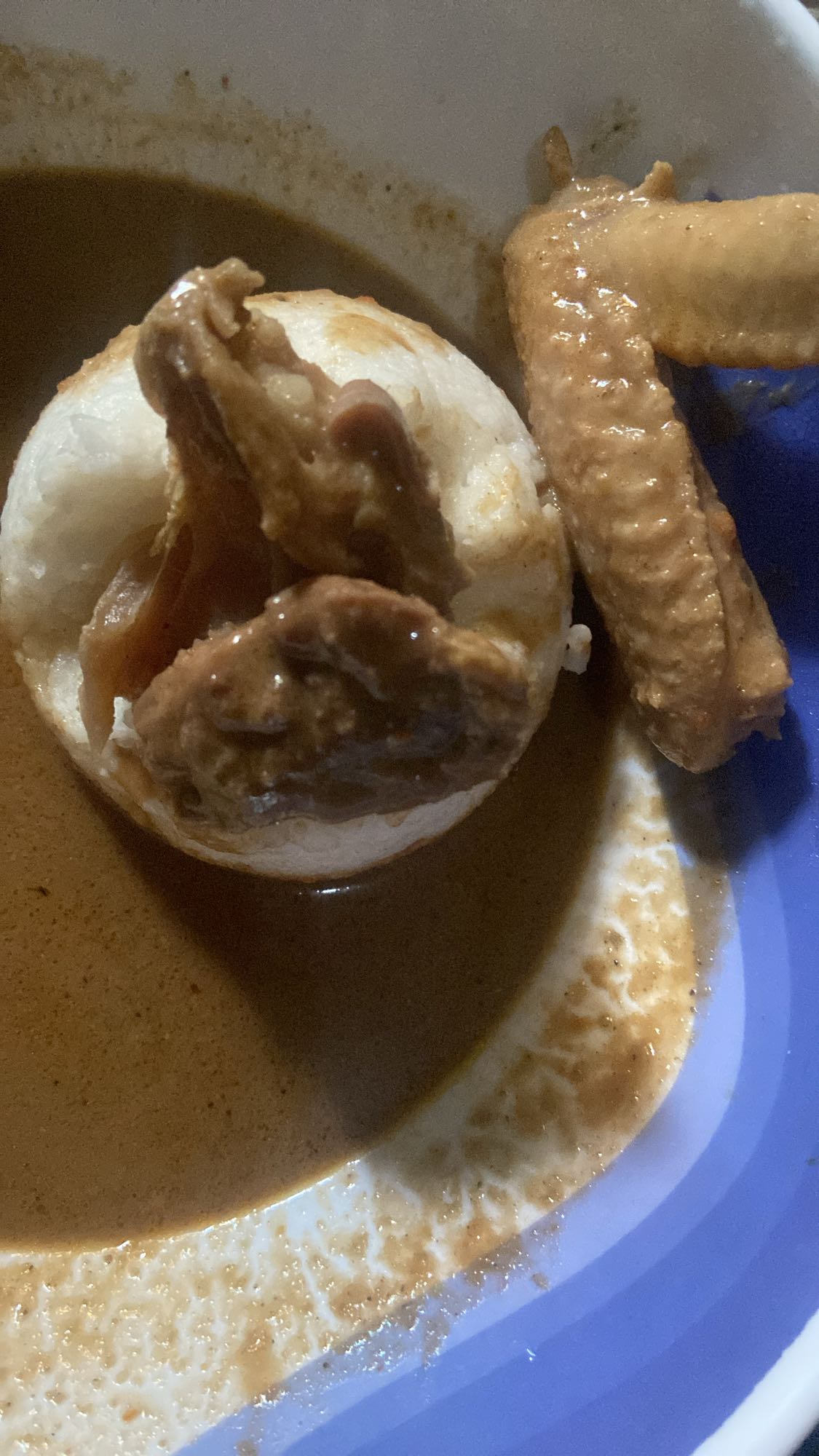 Fufu with chicken soup
