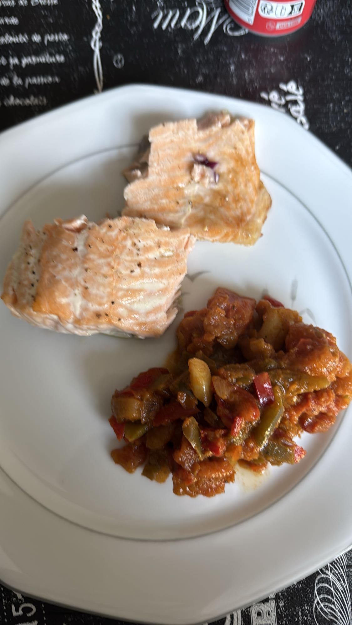 Saumon et ratatouille