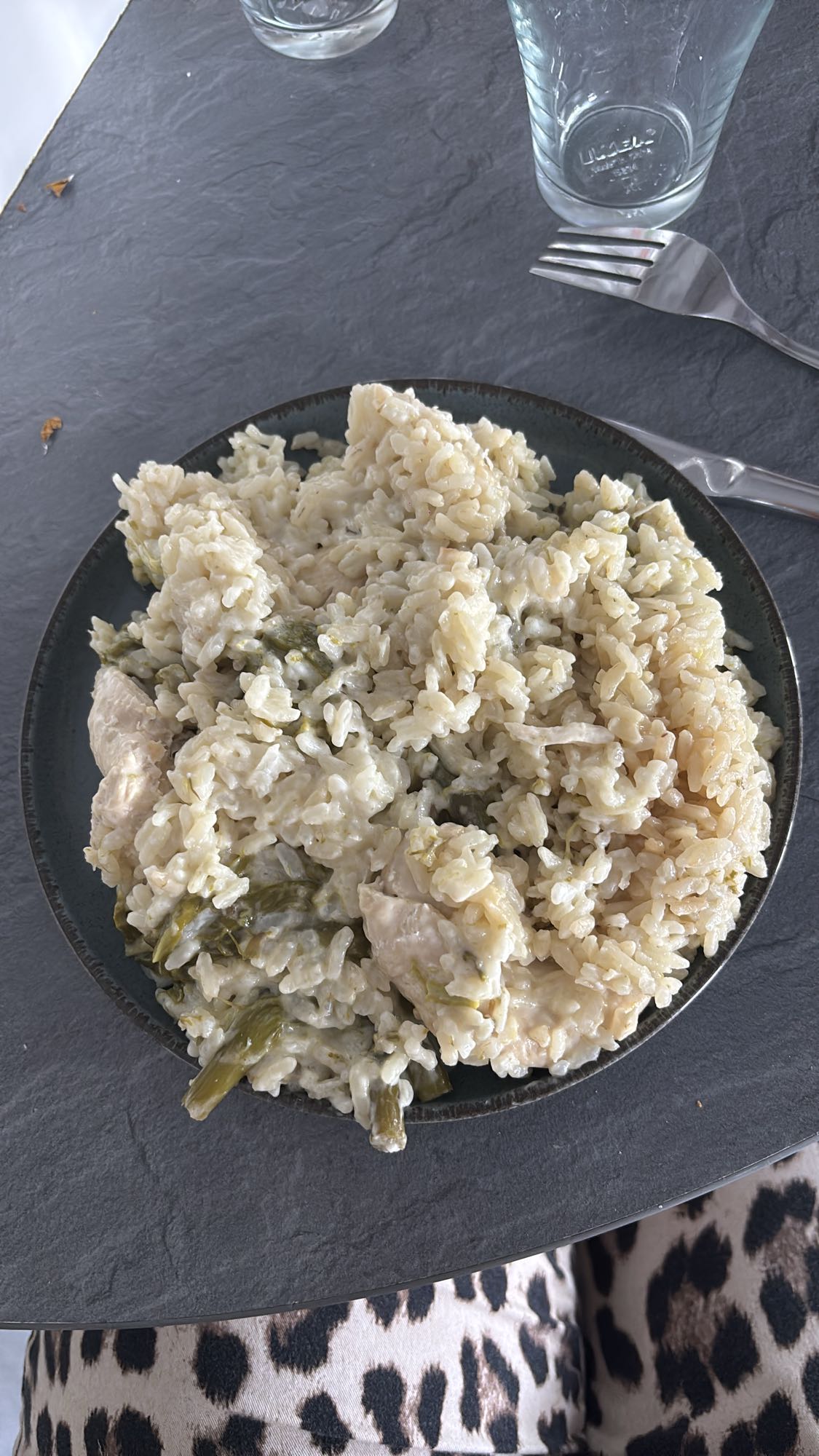 Riz au poulet crémeux