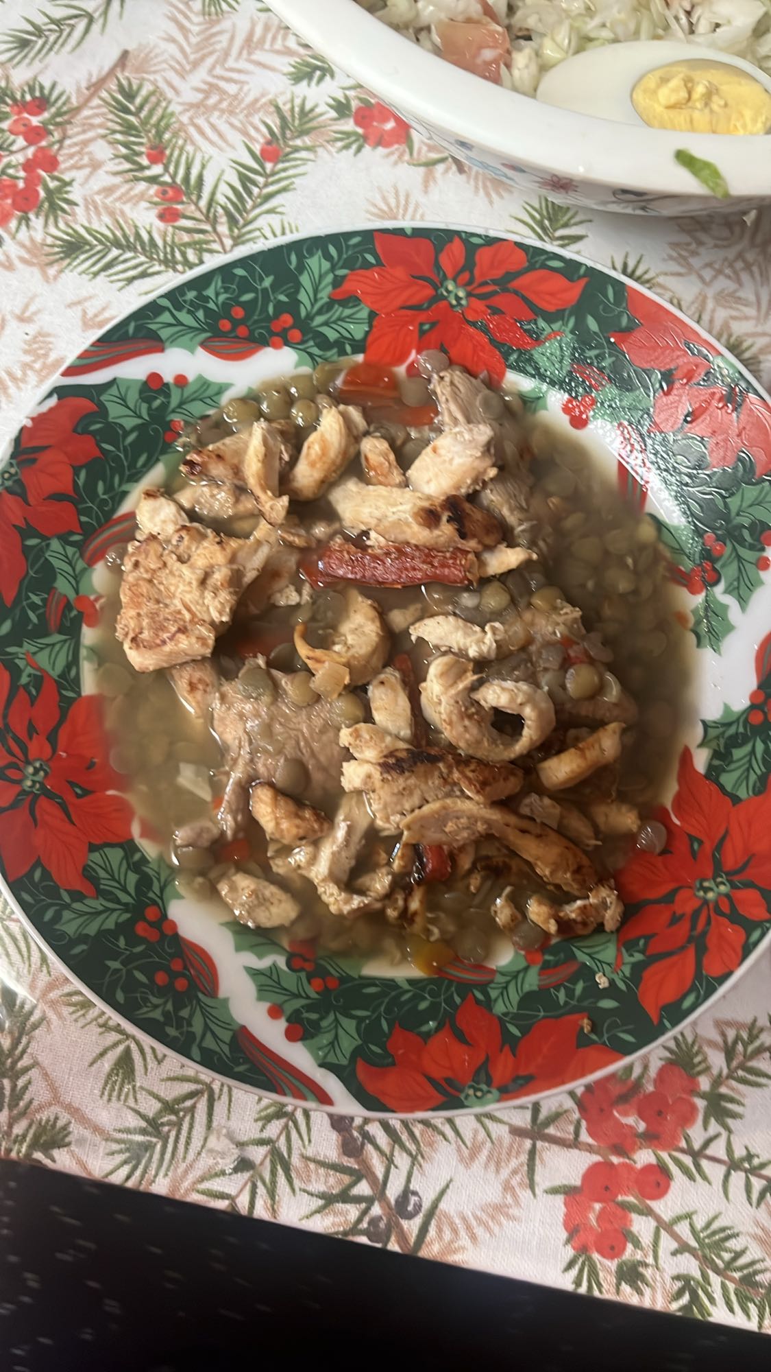 Lentejas con pollo