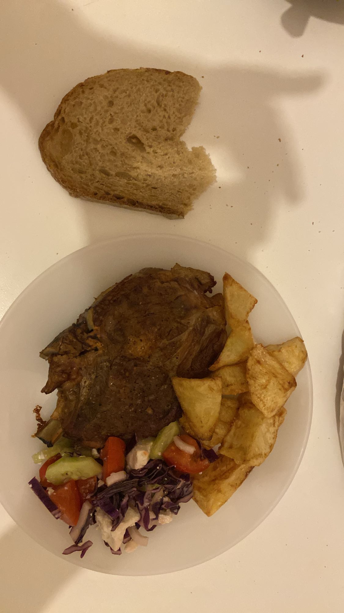 Μπριζόλα με πατάτες