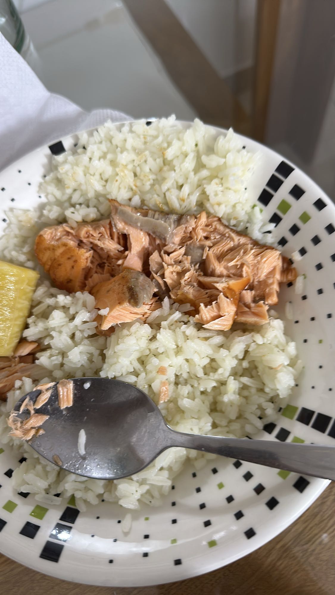 Arroz con salmón