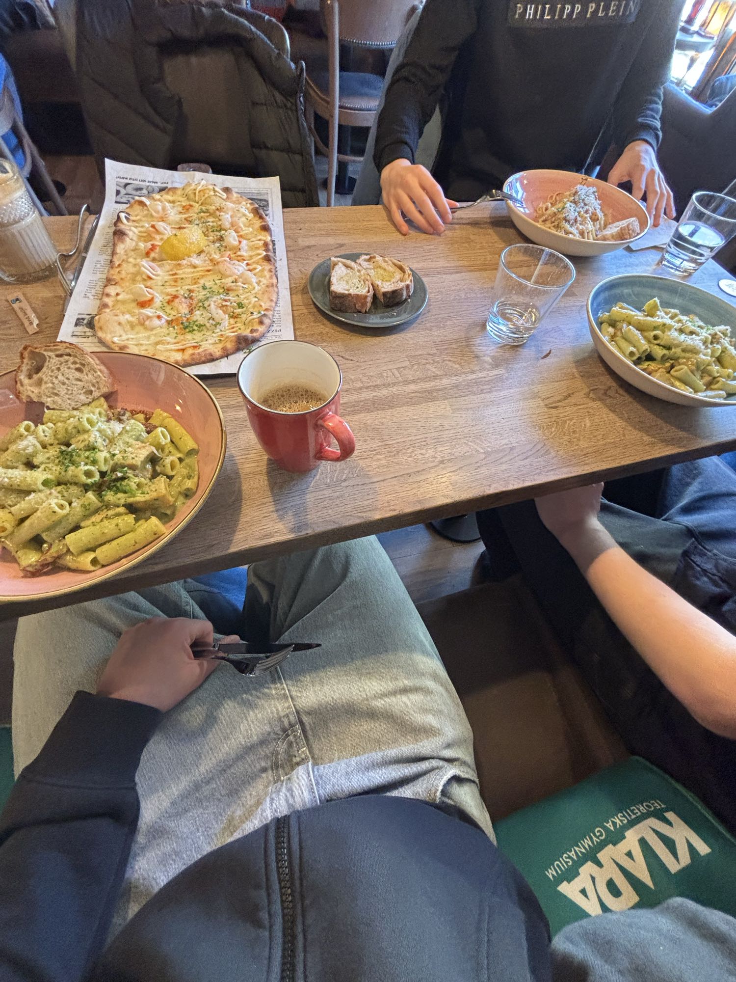 Pasta och flatbread