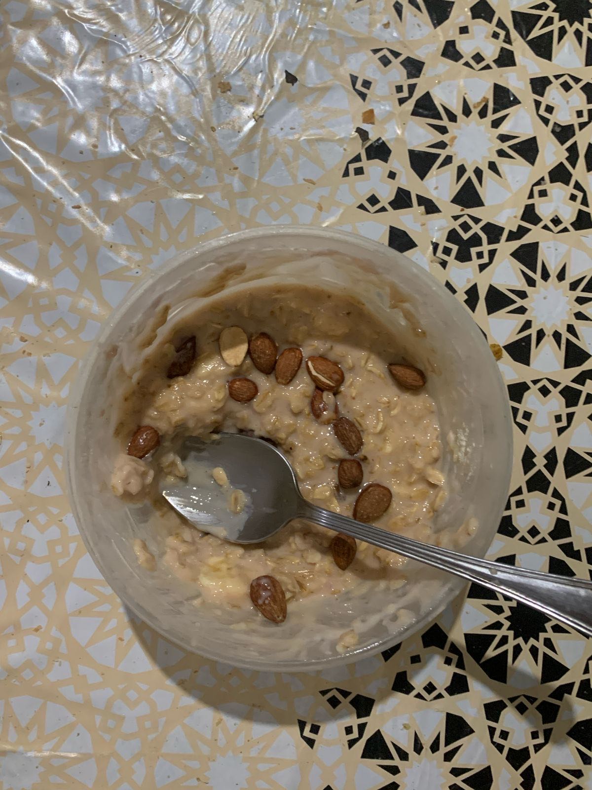 Avena con almendras