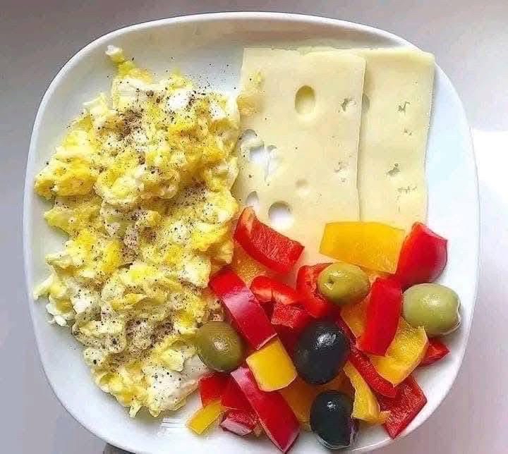 Eggs Cheese Veggie Plate