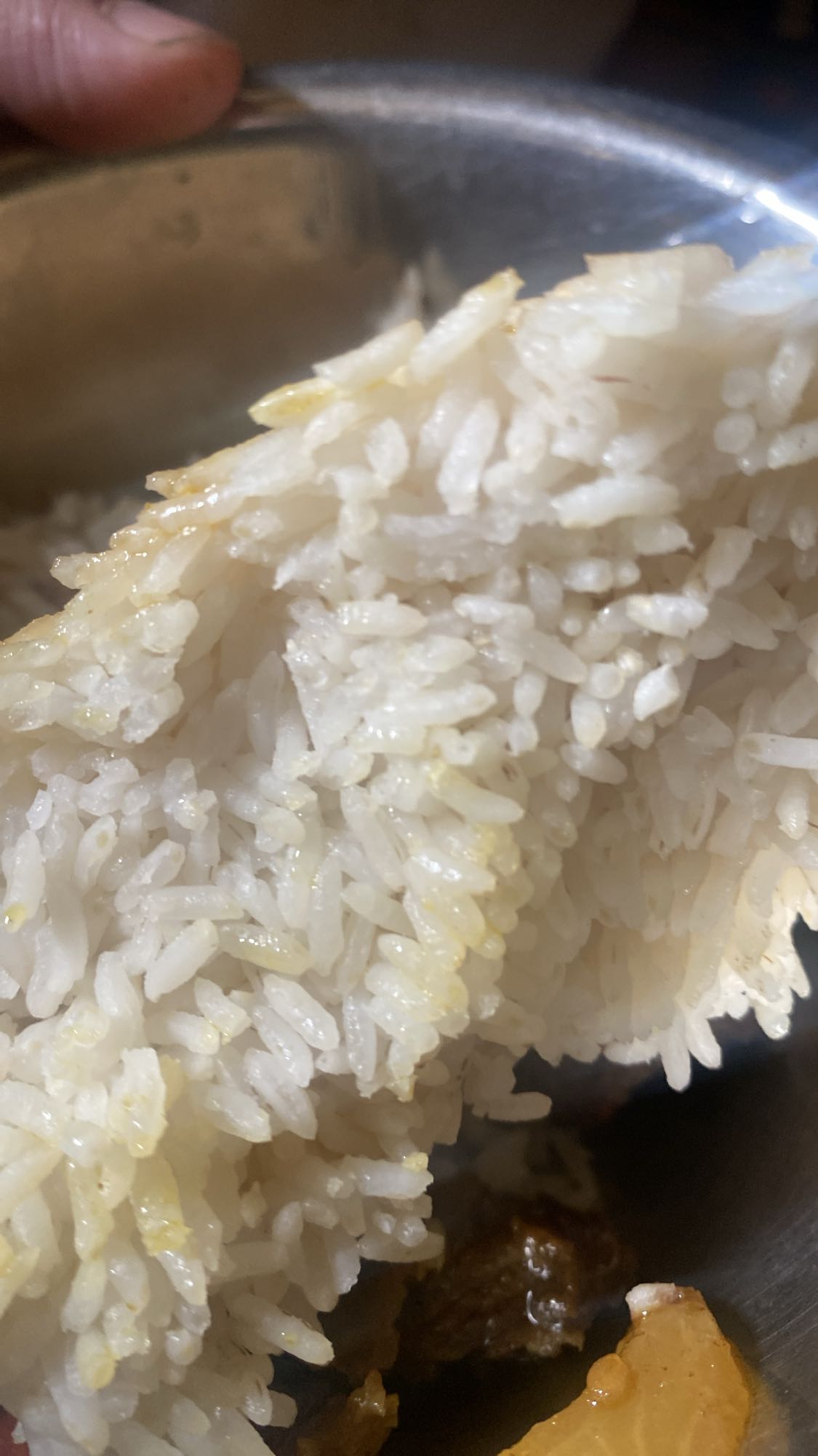 White rice with oil