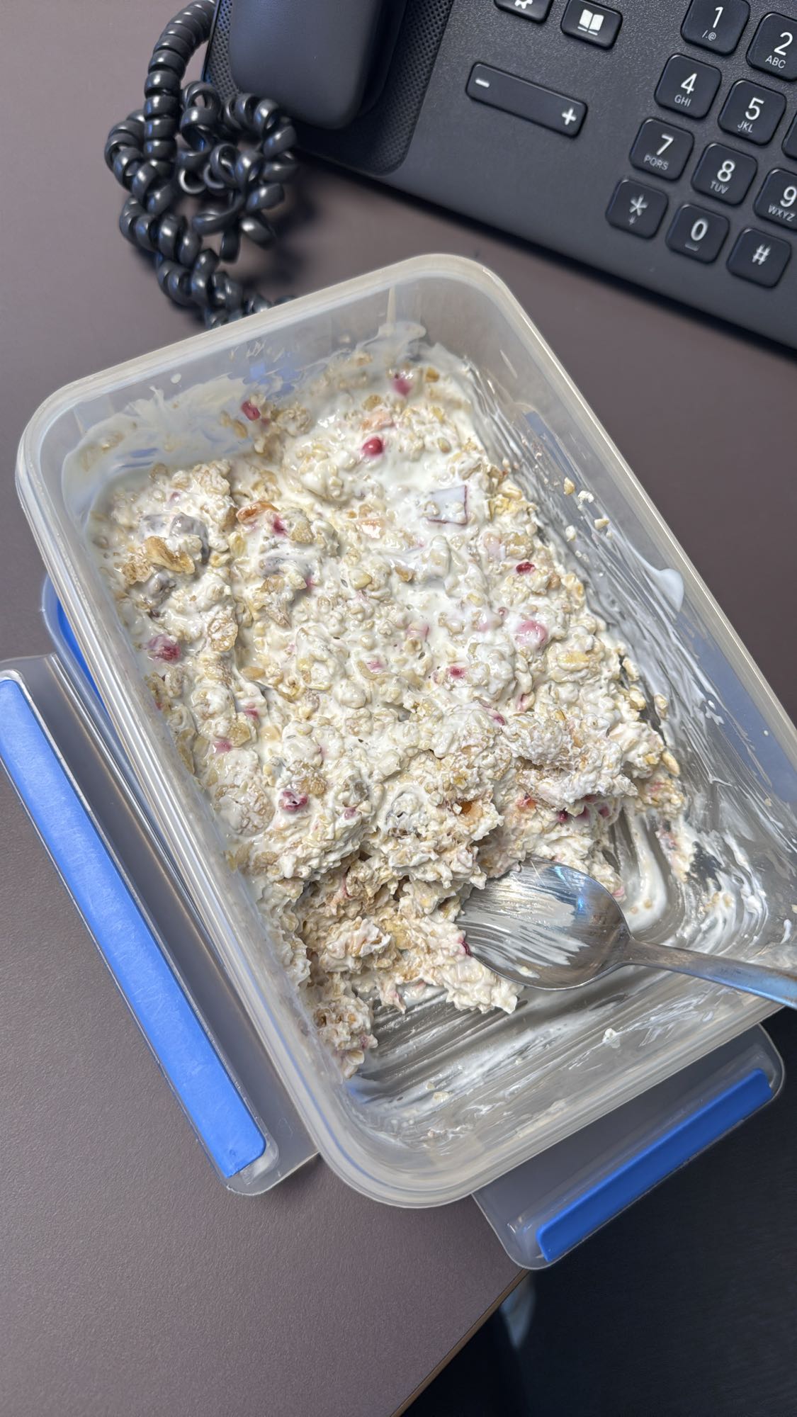 Haferflocken mit Obst und fettarmem Naturjoghurt