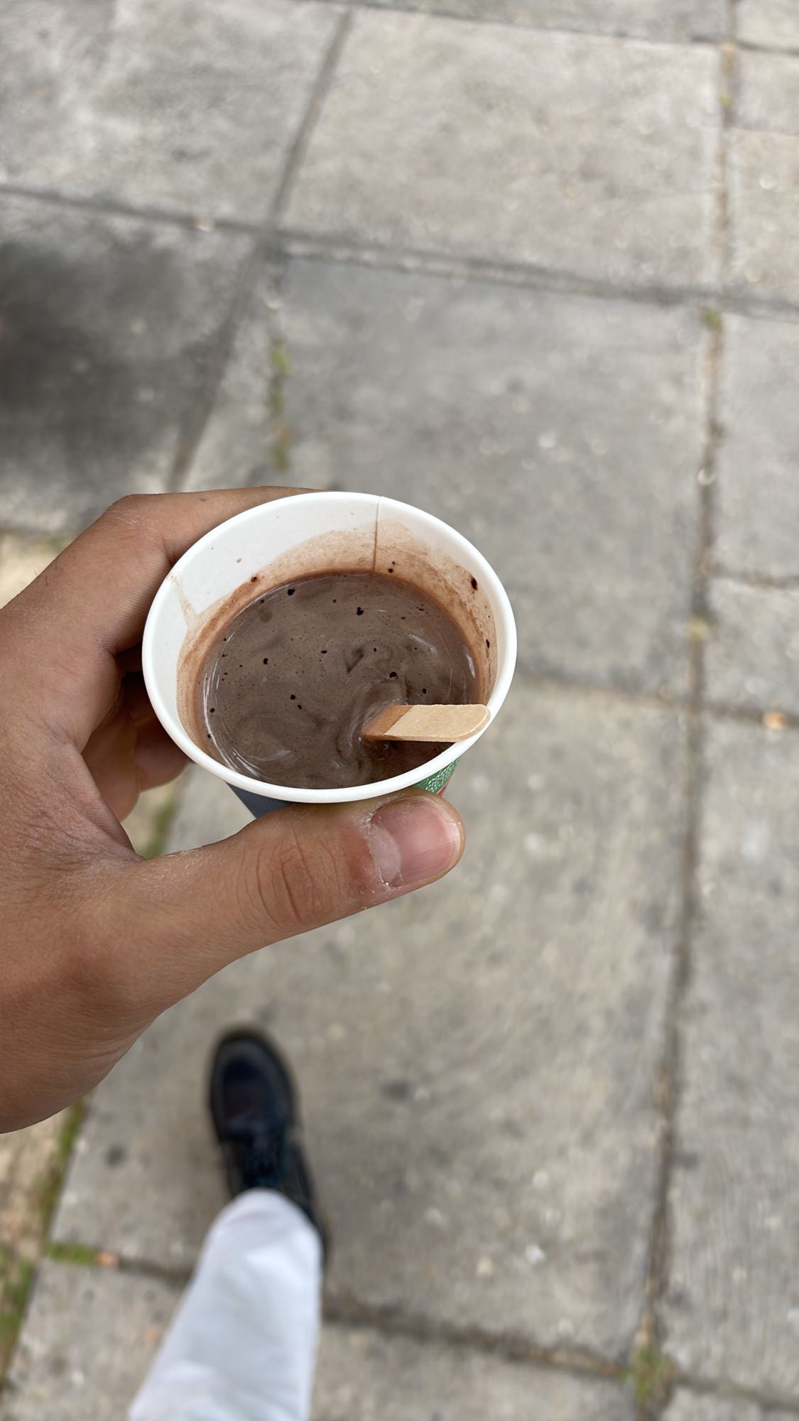 Helado de chocolate