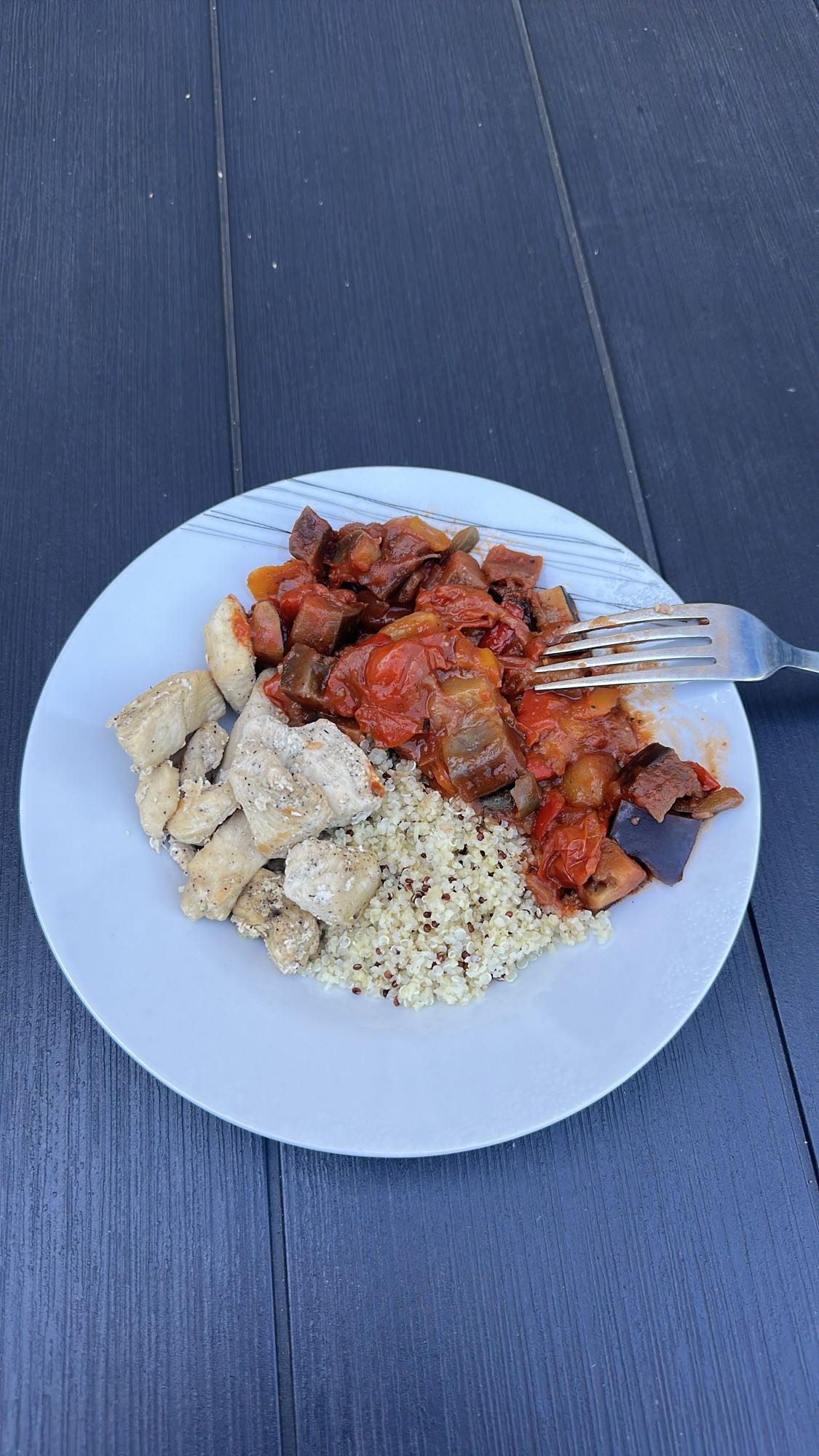 Poulet quinoa ratatouille