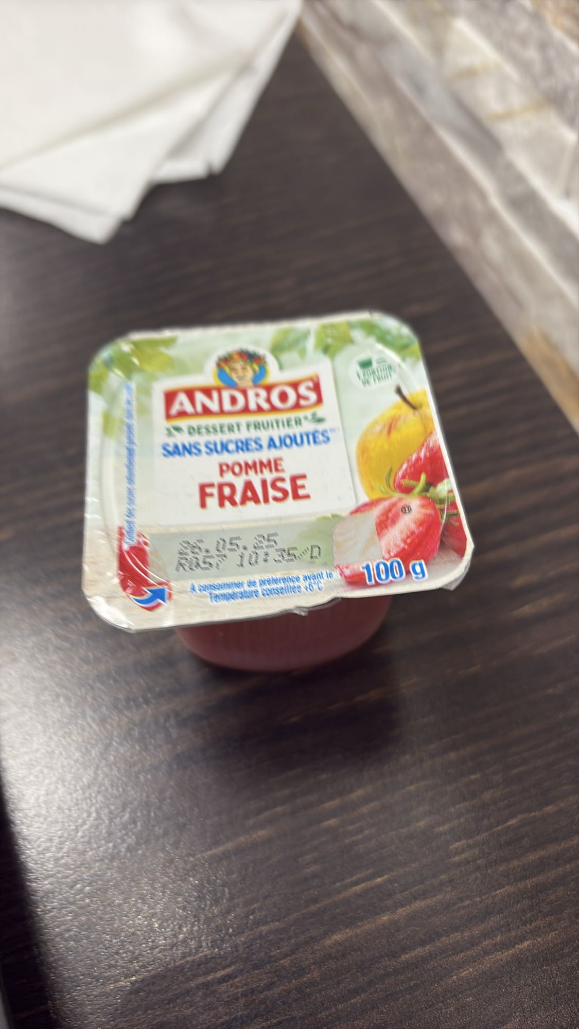 Compote pommes fraise sans sucre