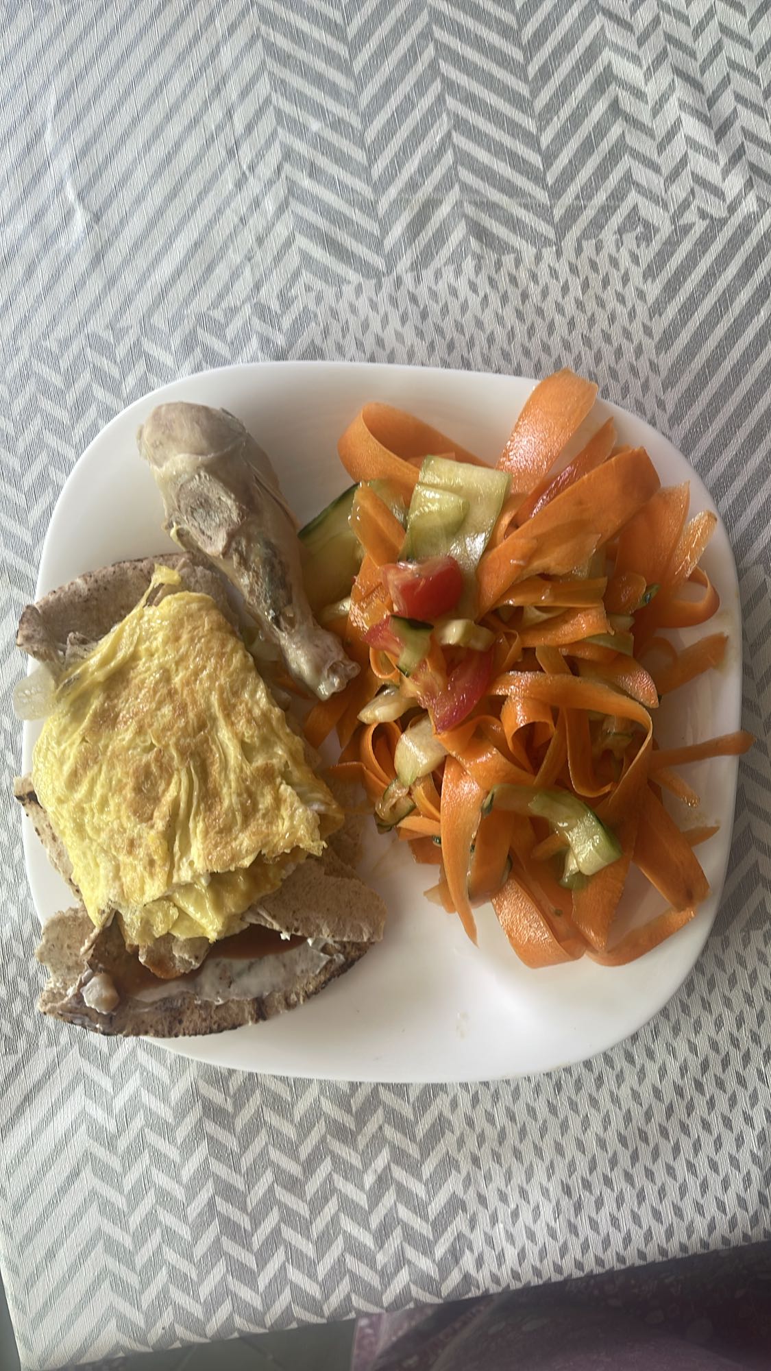 Chicken Egg Wrap & Salad