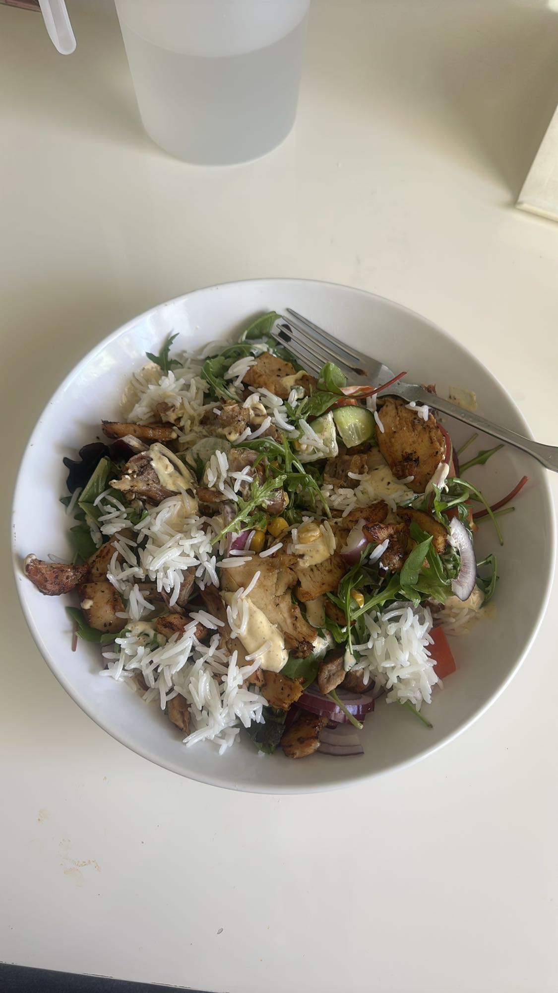 Kycklingsallad med ris