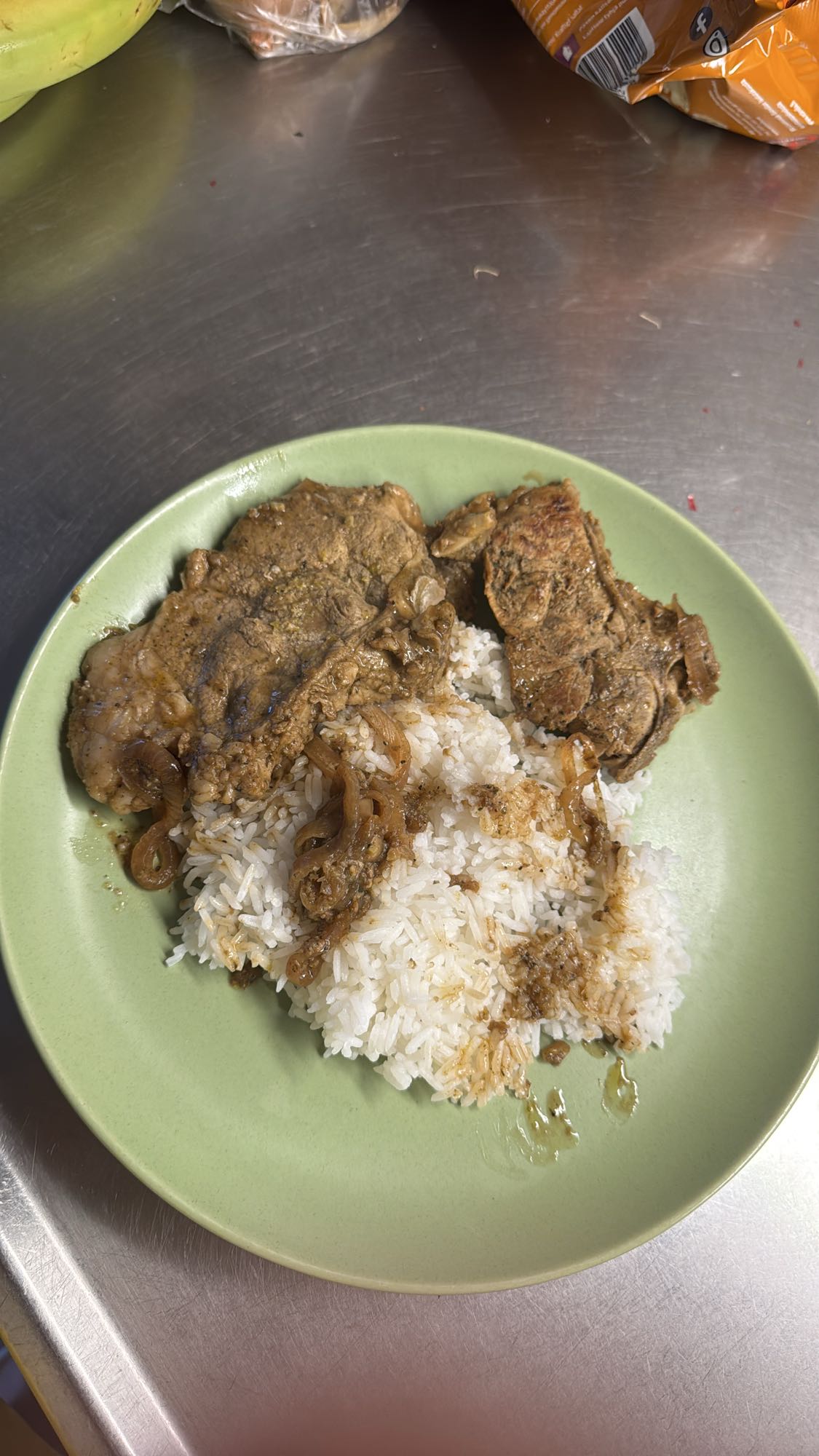 Ris med kött och lök