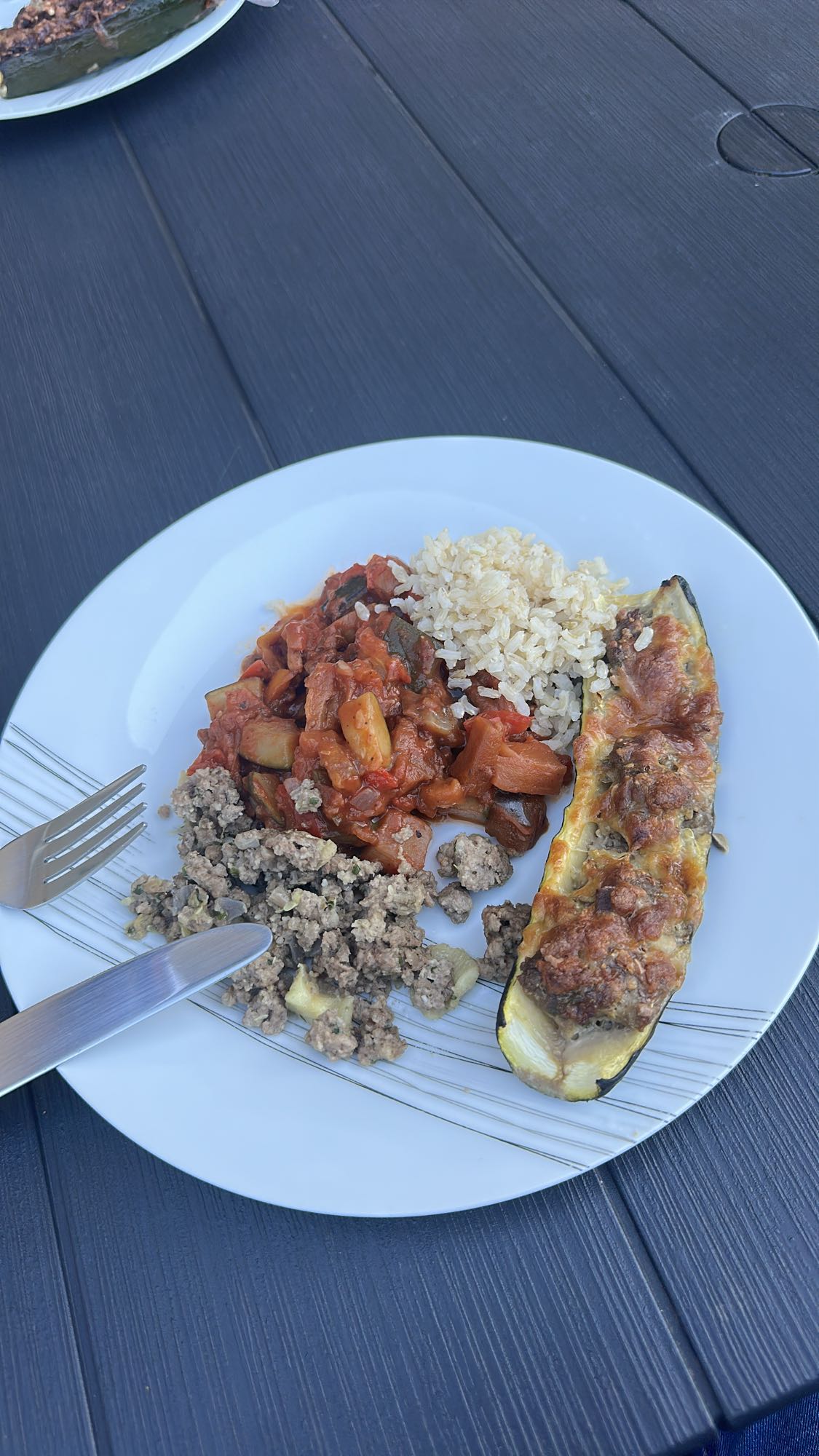 Assiette légumes et riz