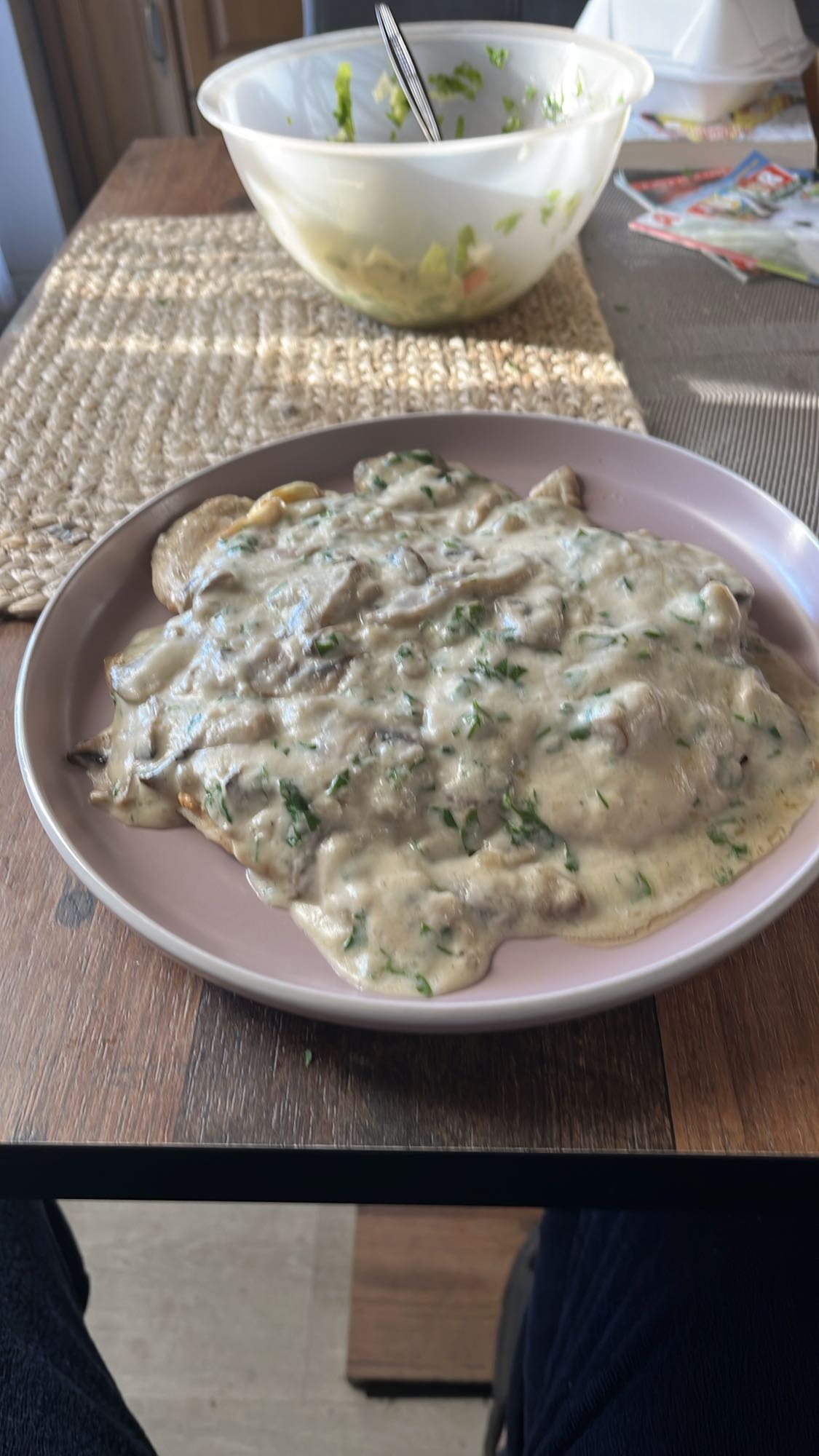 Champiñones en crema