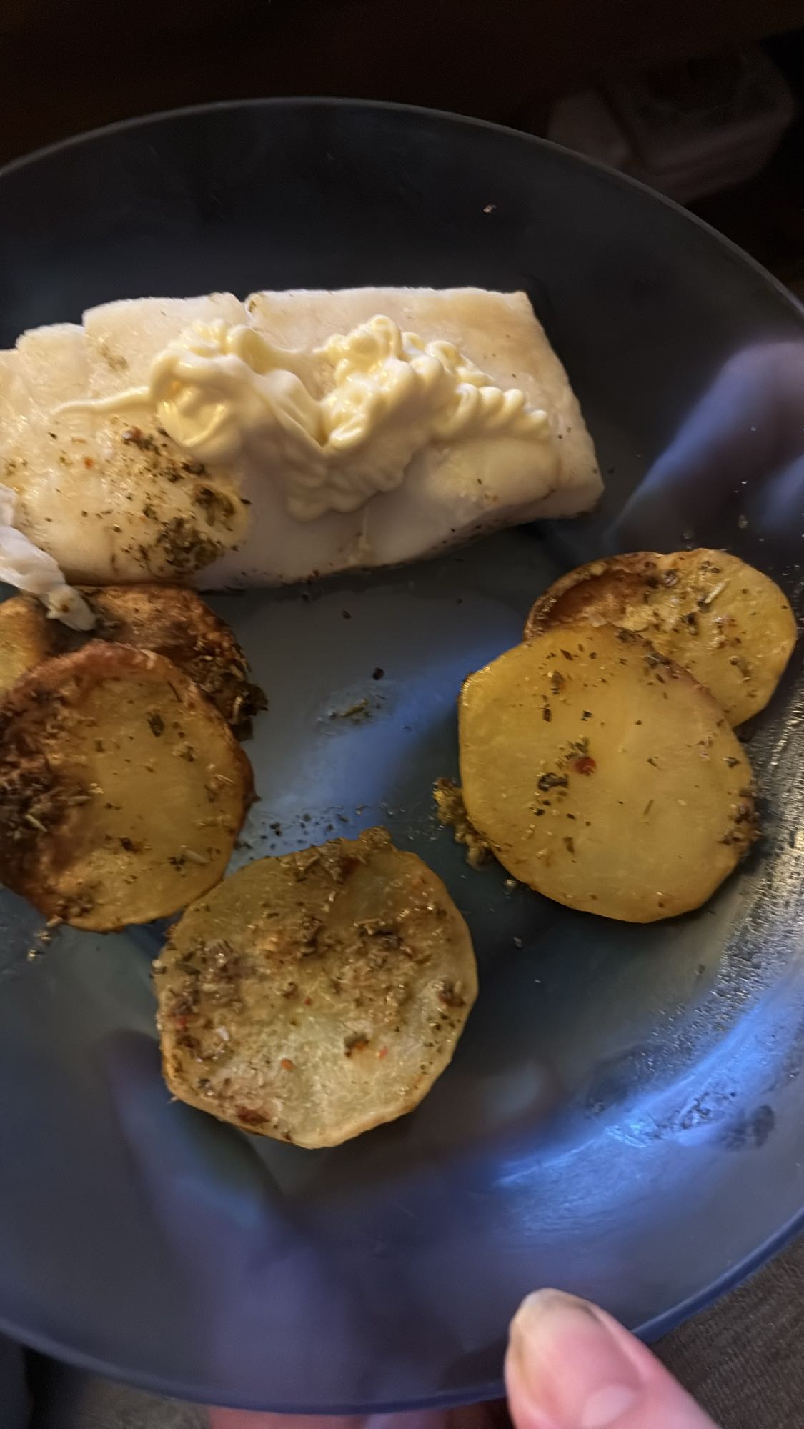 Bacalao with roasted potatoes