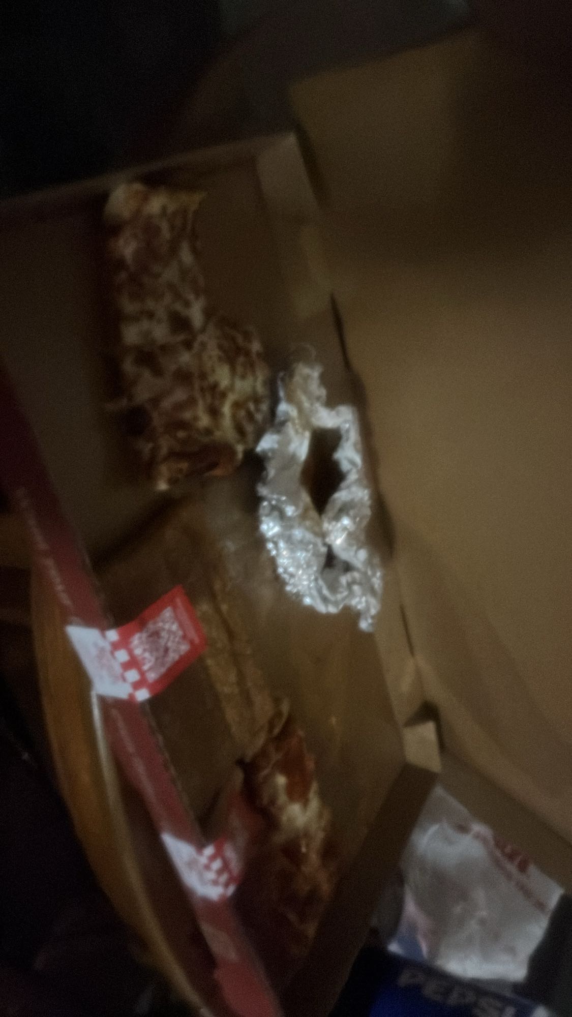 Pizza and breadsticks