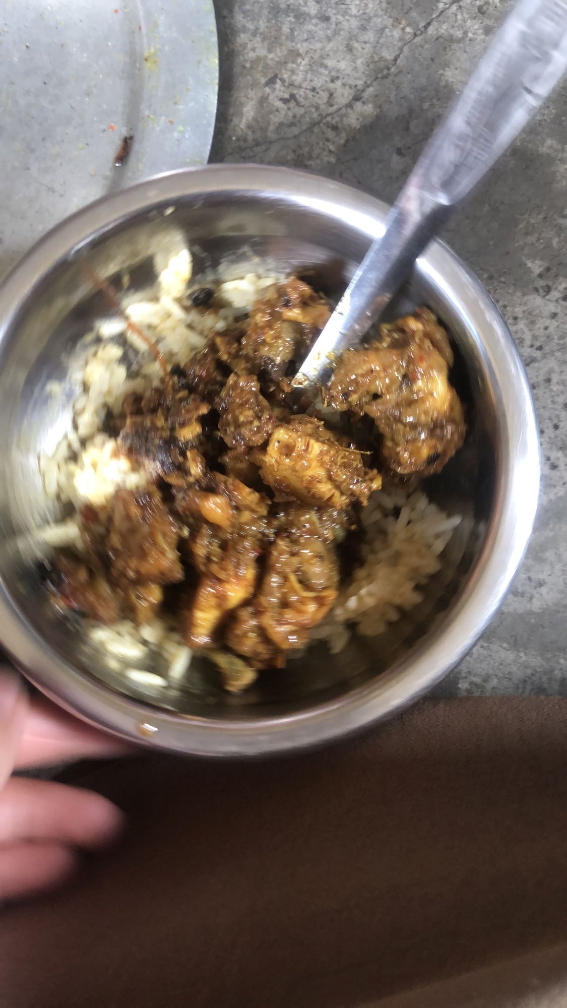 Chicken curry with rice