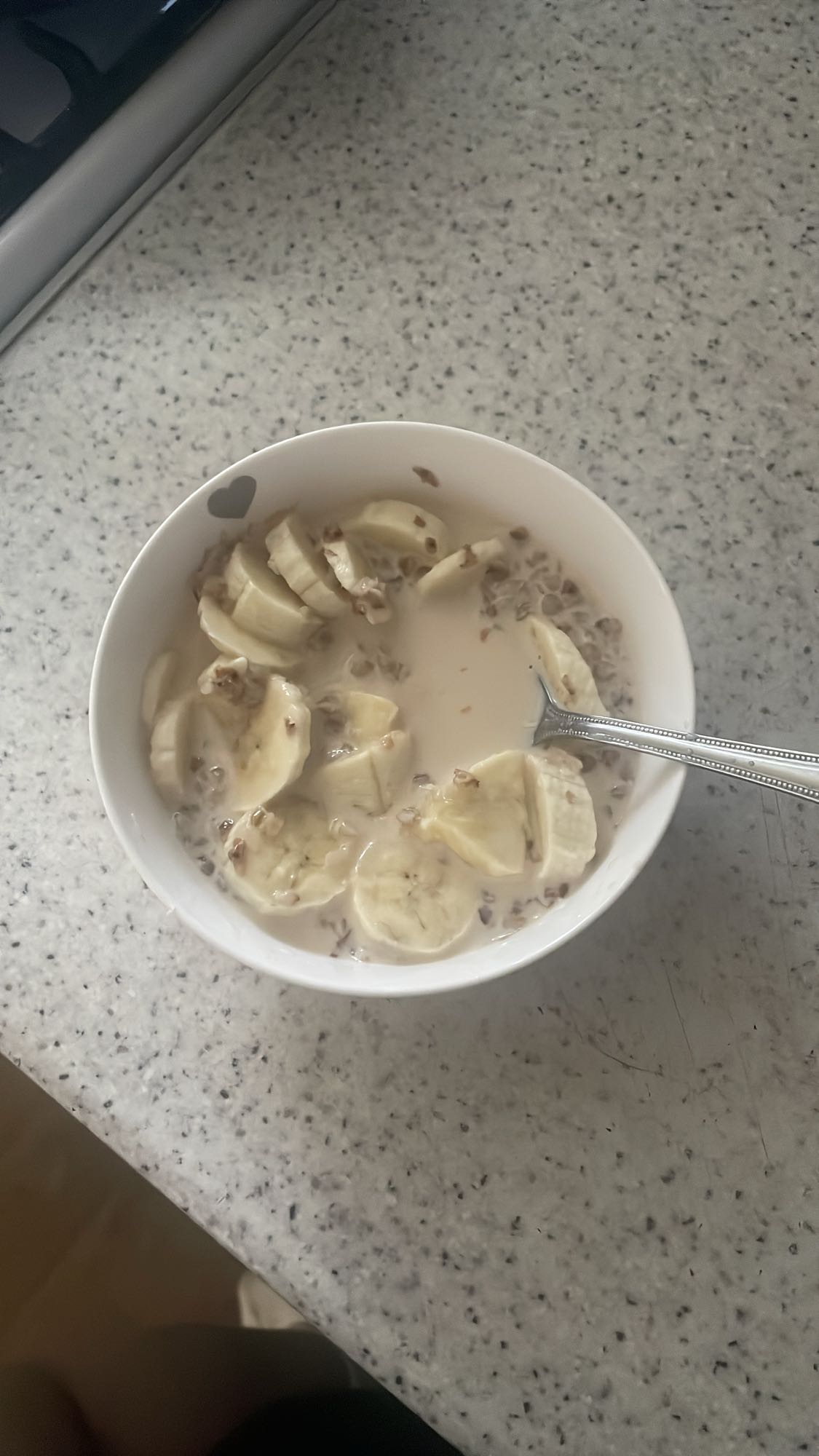 Гречка с бананом и молоком