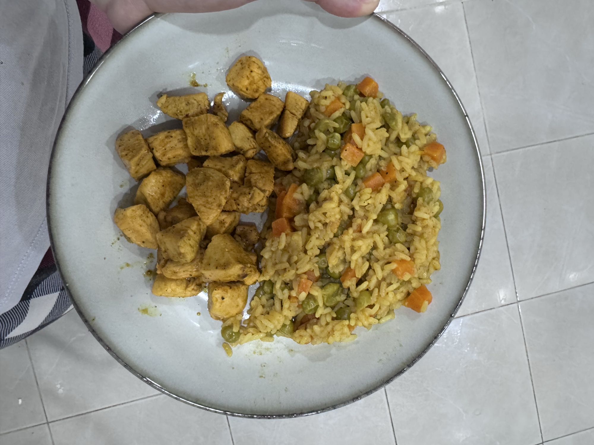 Poulet et riz aux légumes