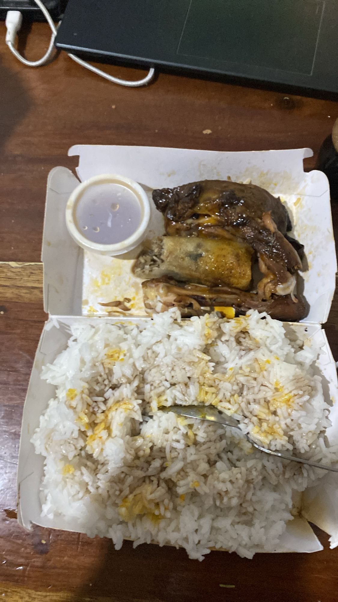 Chicken with rice meal