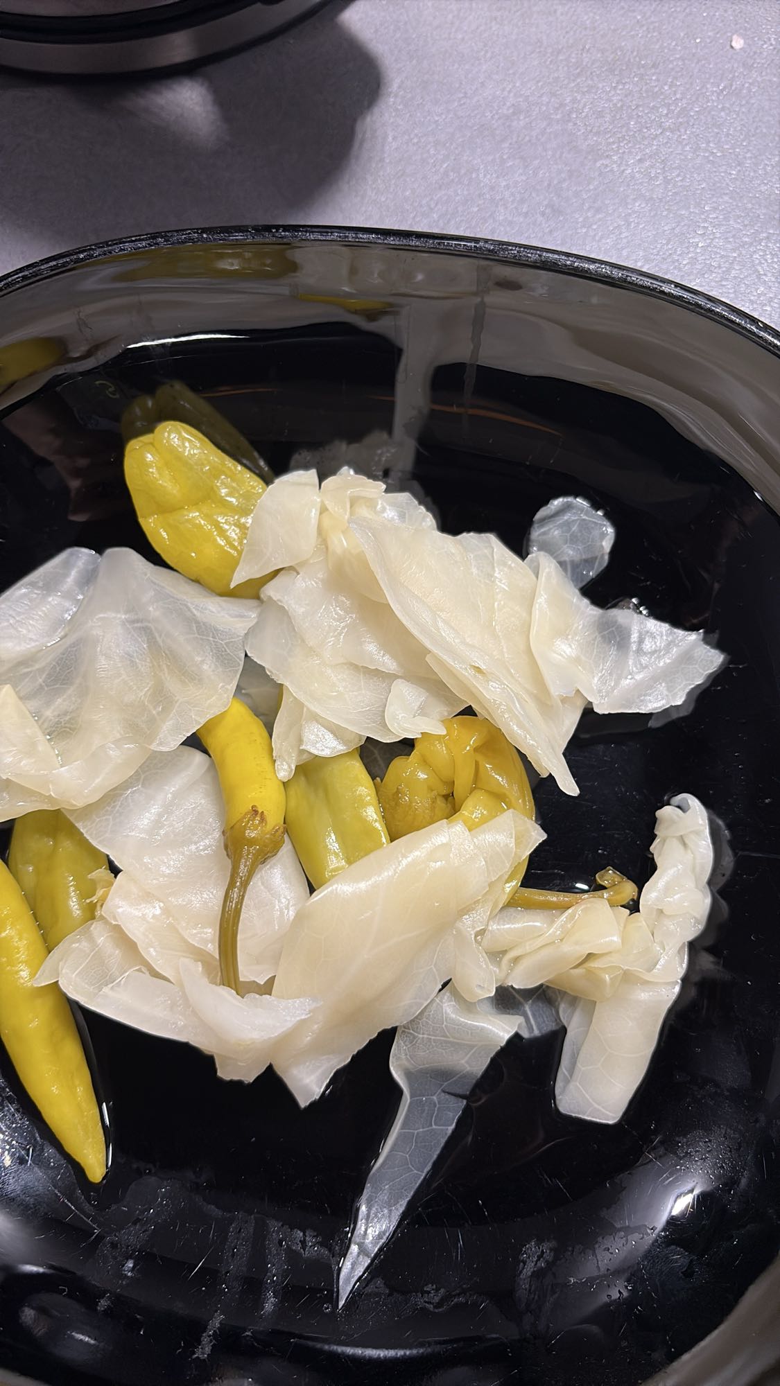 Pickled cabbage & peppers